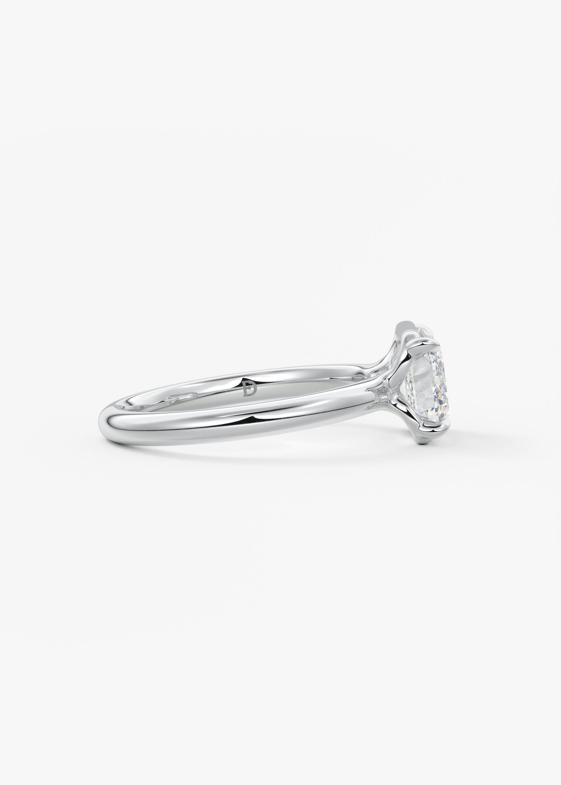 Oval Solitaire With Raised Basket Gallery Lab Grown Diamond Engagement Ring