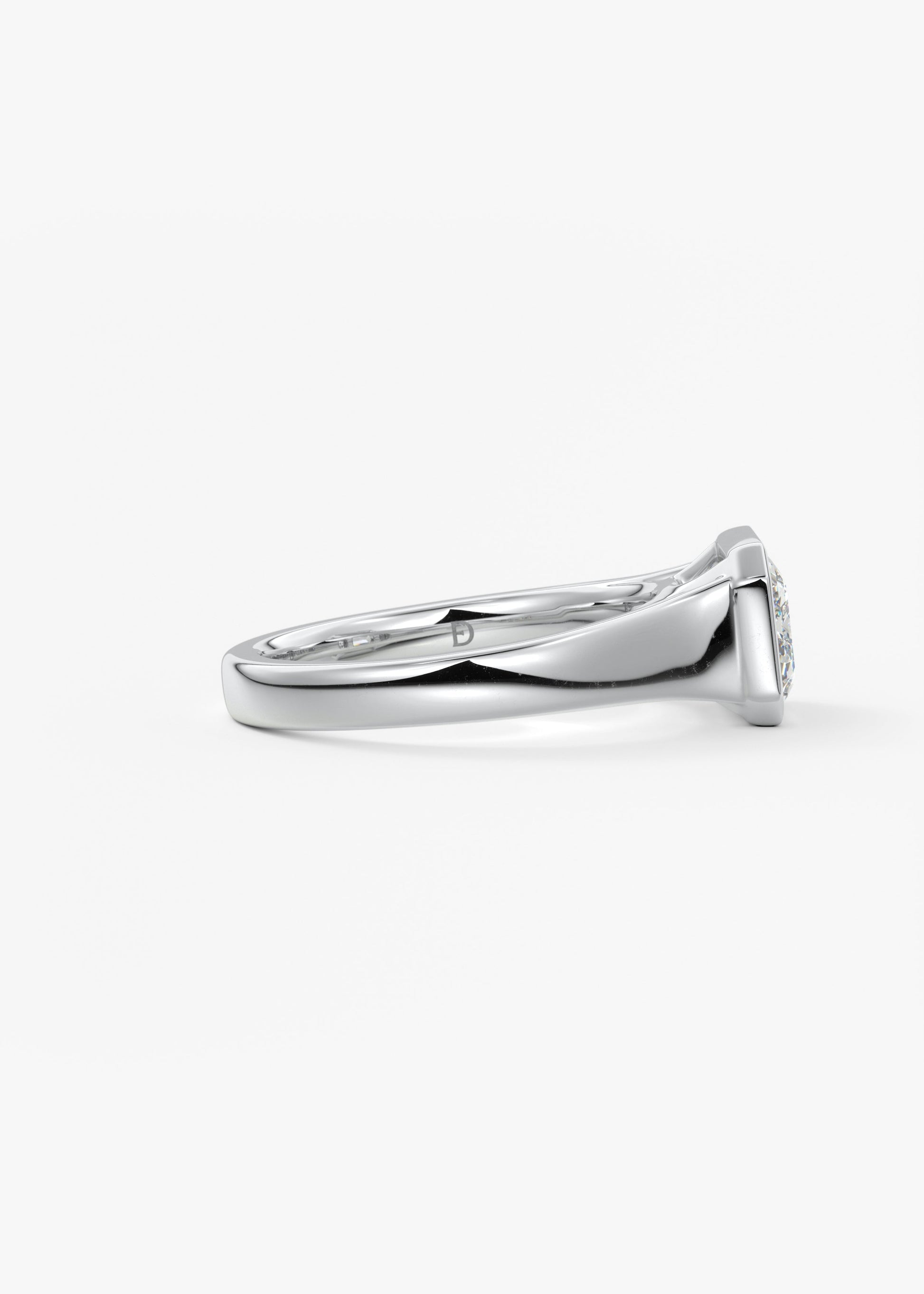 Oval Solitaire With Raised Basket Gallery Lab Grown Diamond Engagement Ring