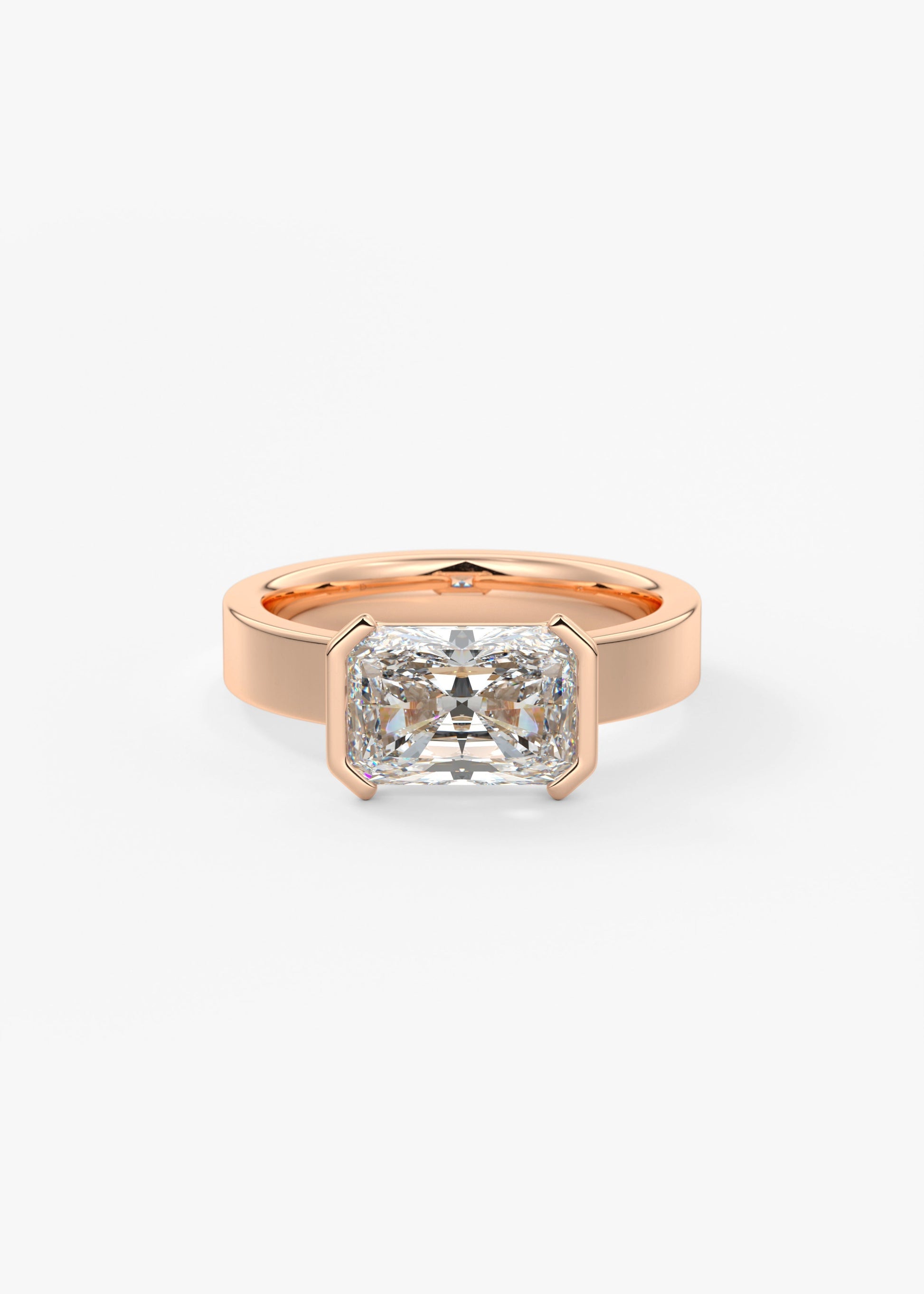 Oval Solitaire With Raised Basket Gallery Lab Grown Diamond Engagement Ring