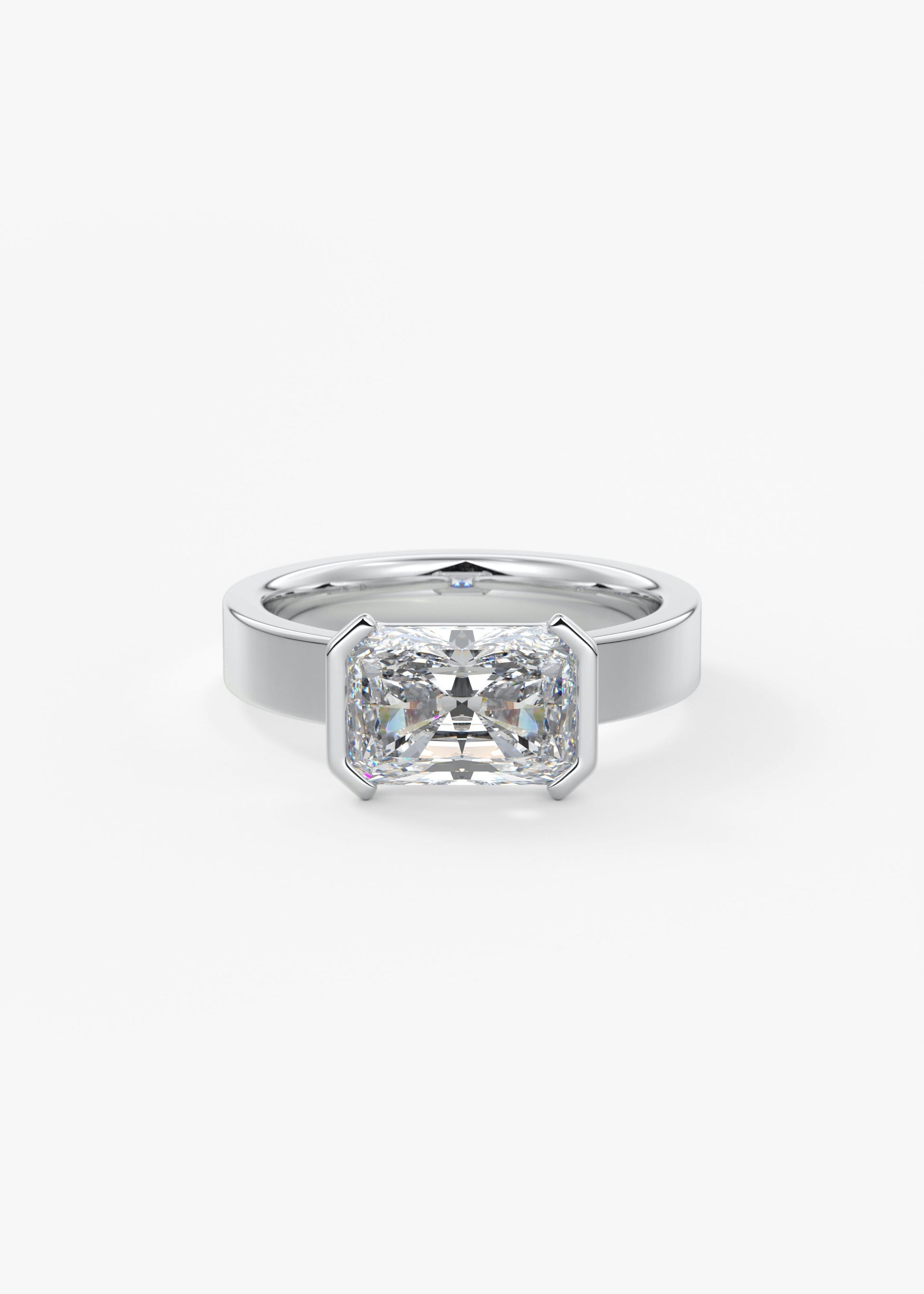 Oval Solitaire With Raised Basket Gallery Lab Grown Diamond Engagement Ring
