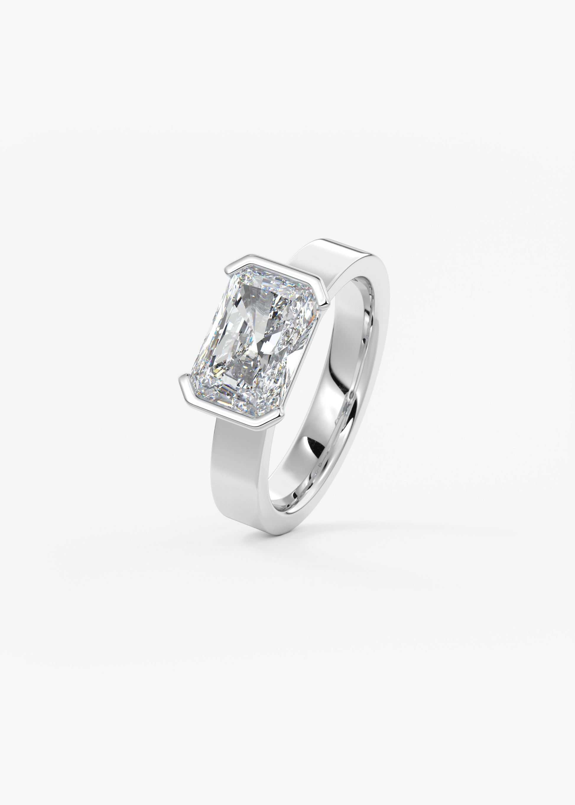Oval Solitaire With Raised Basket Gallery Lab Grown Diamond Engagement Ring