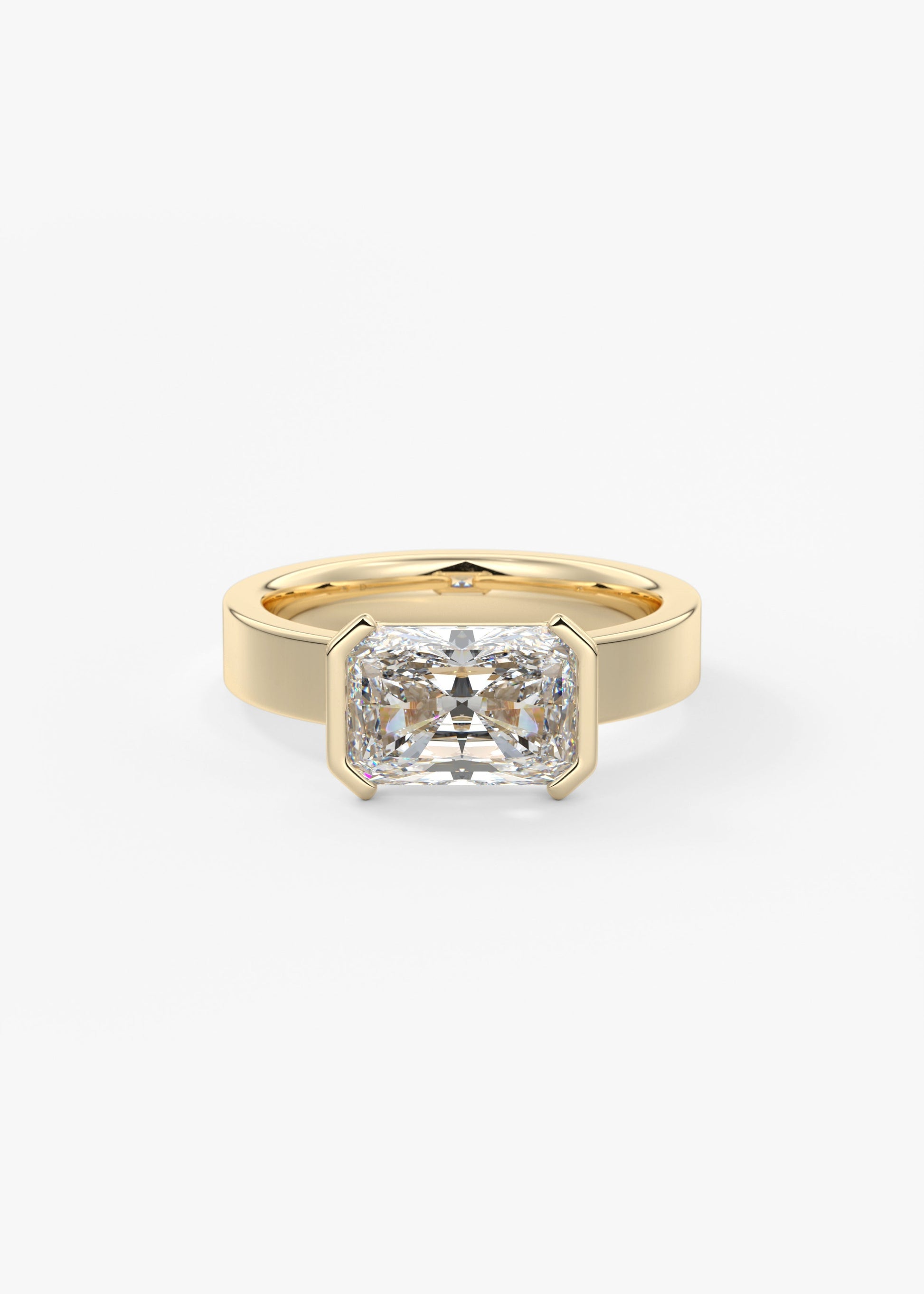 Oval Solitaire With Raised Basket Gallery Lab Grown Diamond Engagement Ring