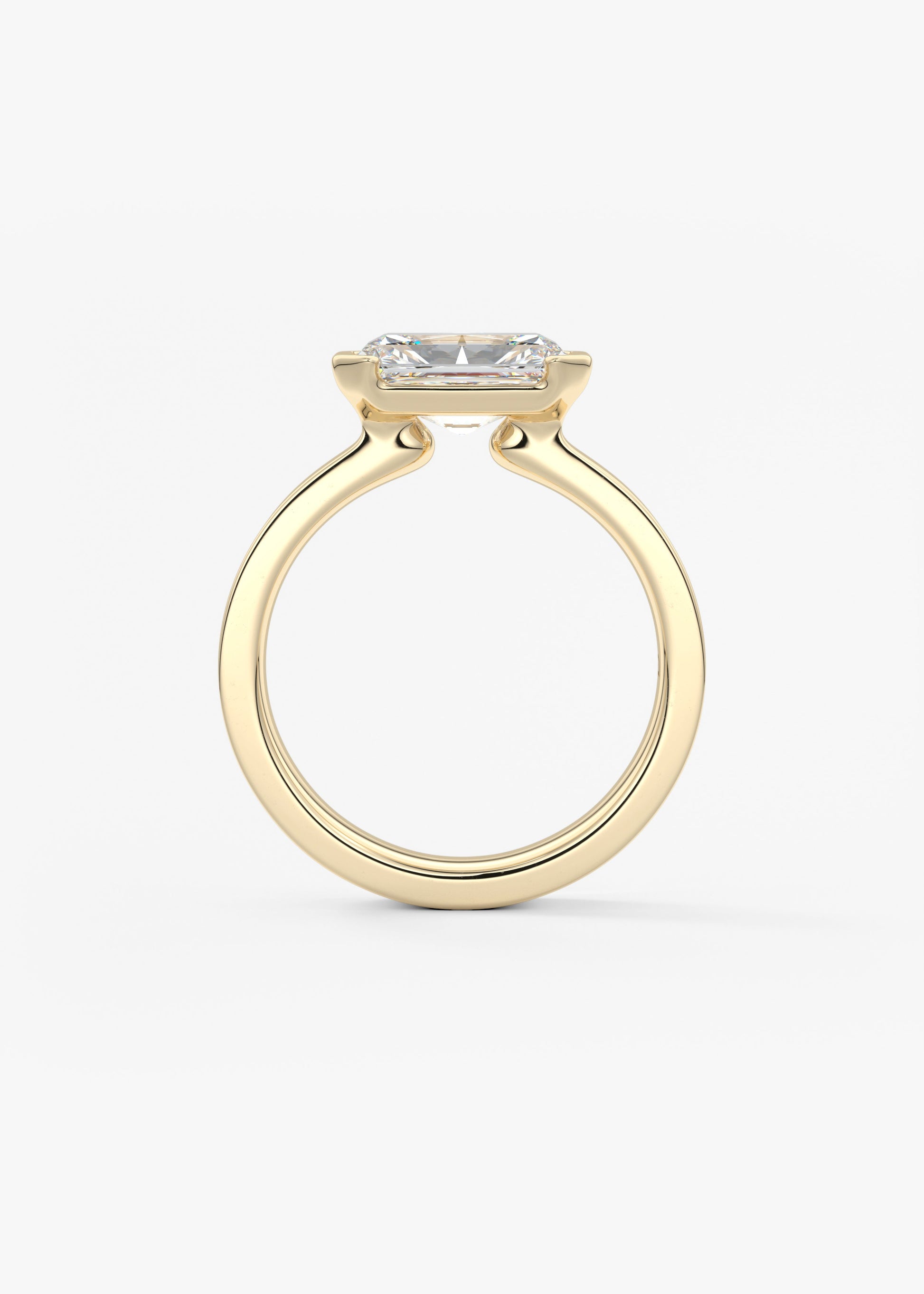 Oval Solitaire With Raised Basket Gallery Lab Grown Diamond Engagement Ring