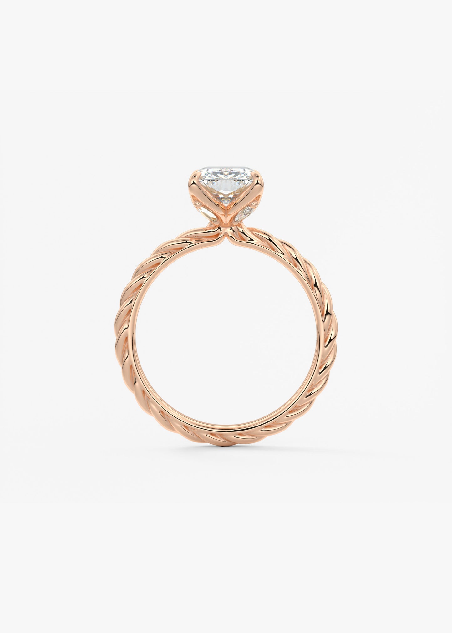 Oval Solitaire With Raised Basket Gallery Lab Grown Diamond Engagement Ring