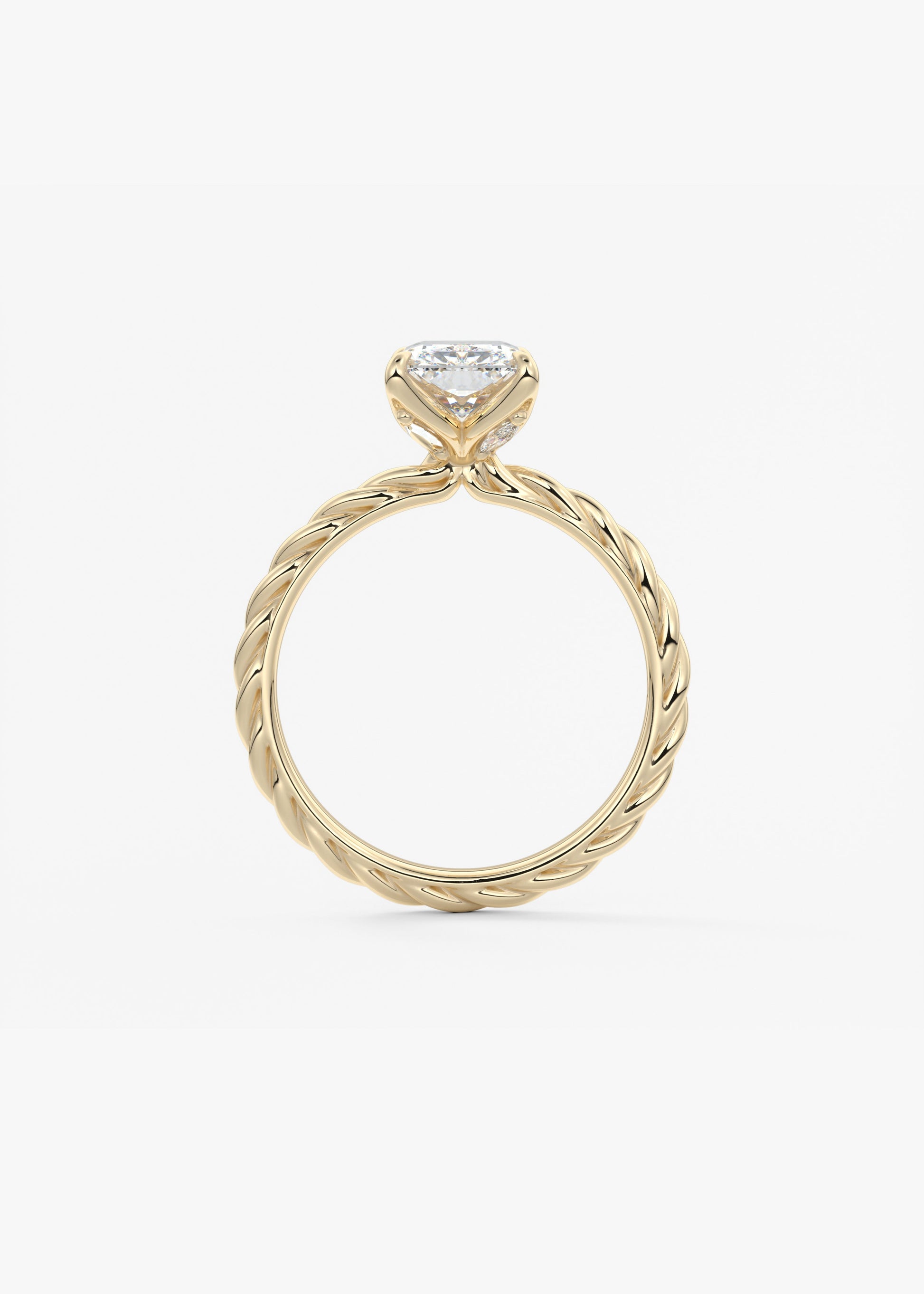 Oval Solitaire With Raised Basket Gallery Lab Grown Diamond Engagement Ring