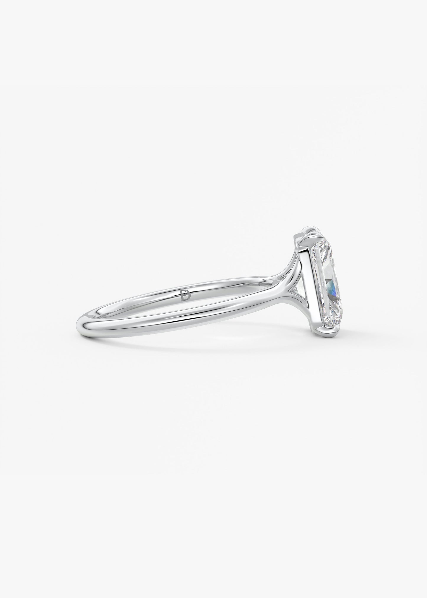 Oval Solitaire With Raised Basket Gallery Lab Grown Diamond Engagement Ring