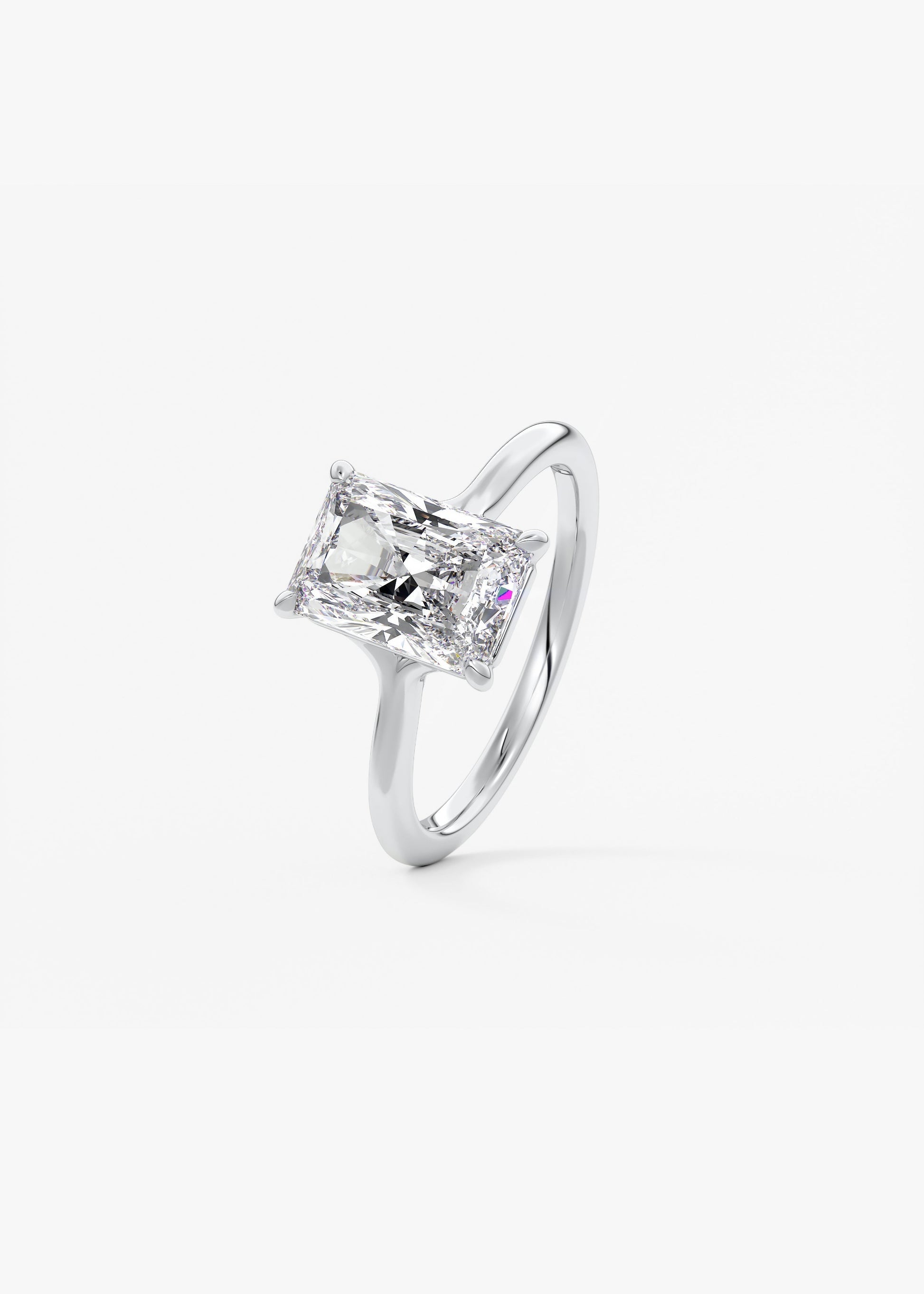 Oval Solitaire With Raised Basket Gallery Lab Grown Diamond Engagement Ring
