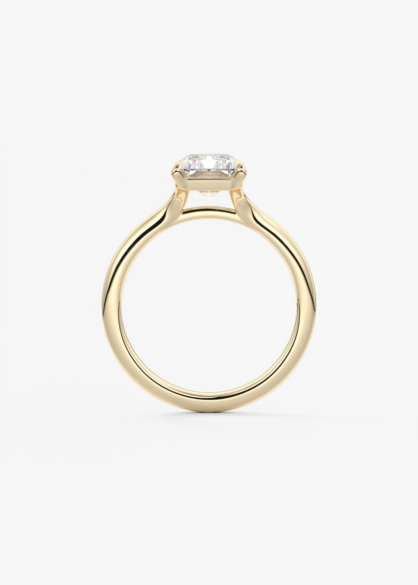 Oval Solitaire With Raised Basket Gallery Lab Grown Diamond Engagement Ring