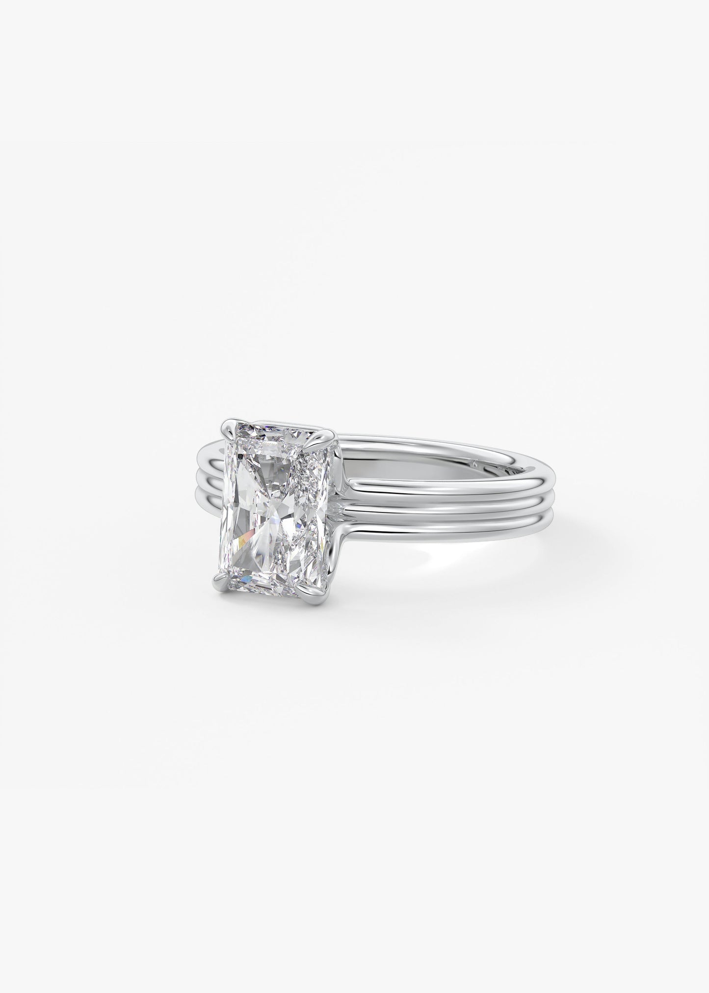Oval Solitaire With Raised Basket Gallery Lab Grown Diamond Engagement Ring