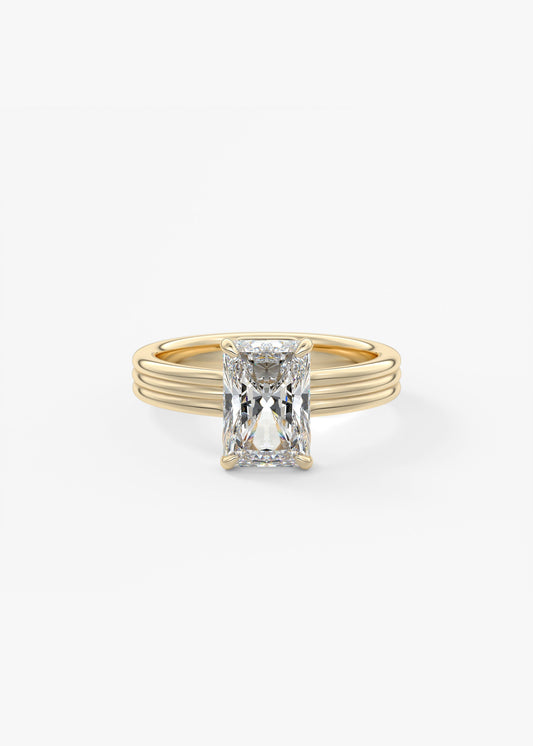 Oval Solitaire With Raised Basket Gallery Lab Grown Diamond Engagement Ring