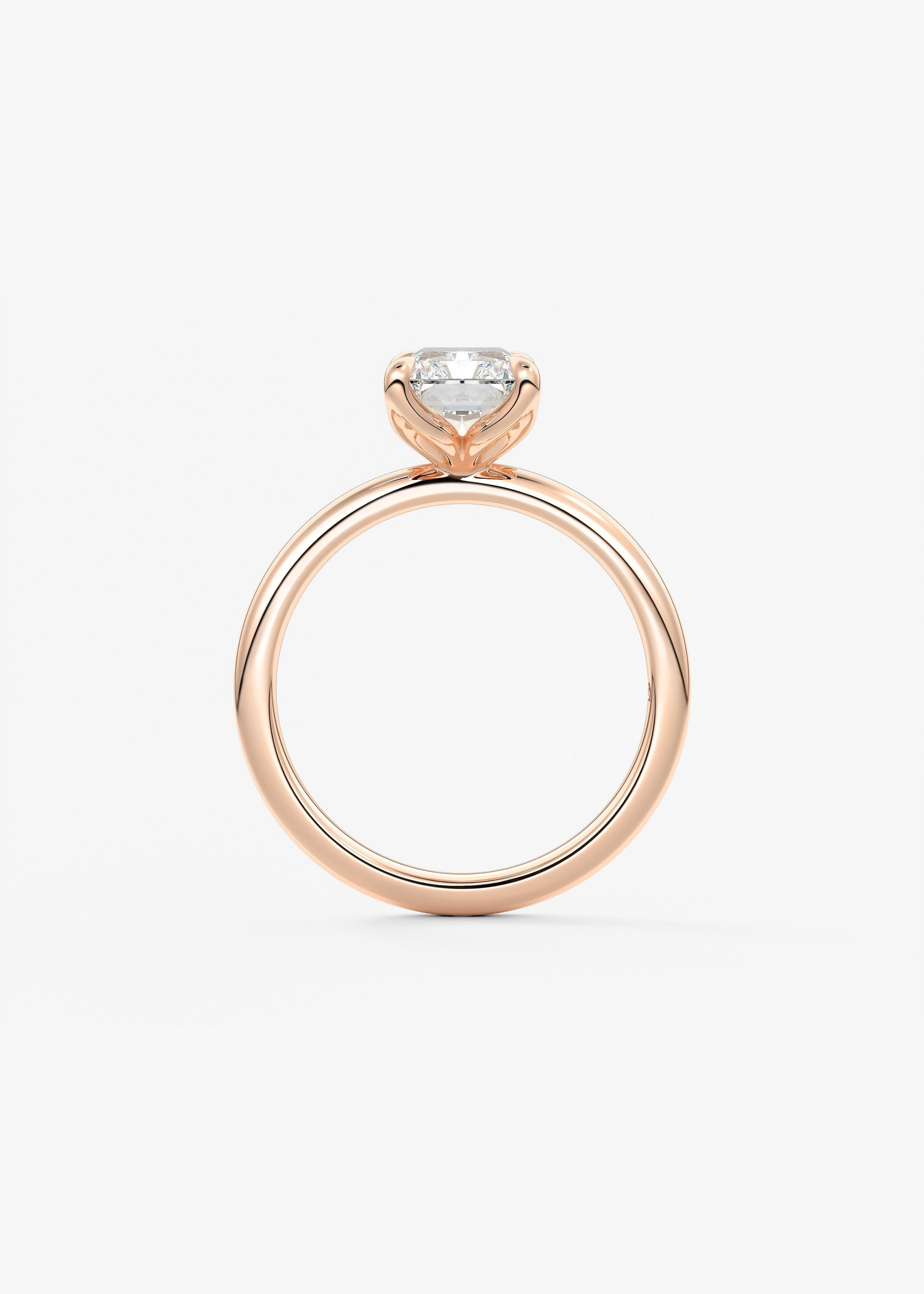 Oval Solitaire With Raised Basket Gallery Lab Grown Diamond Engagement Ring