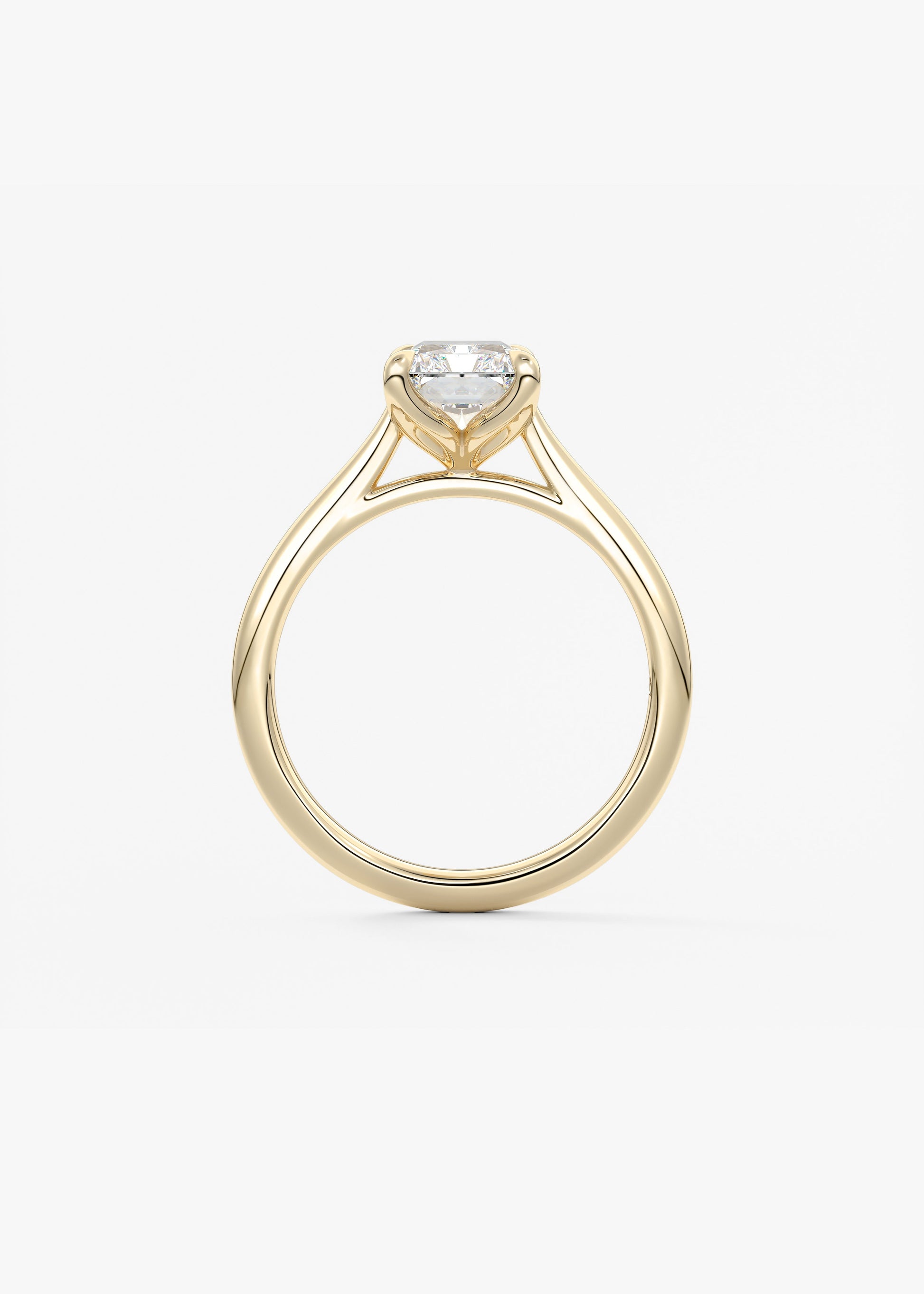 Oval Solitaire With Raised Basket Gallery Lab Grown Diamond Engagement Ring