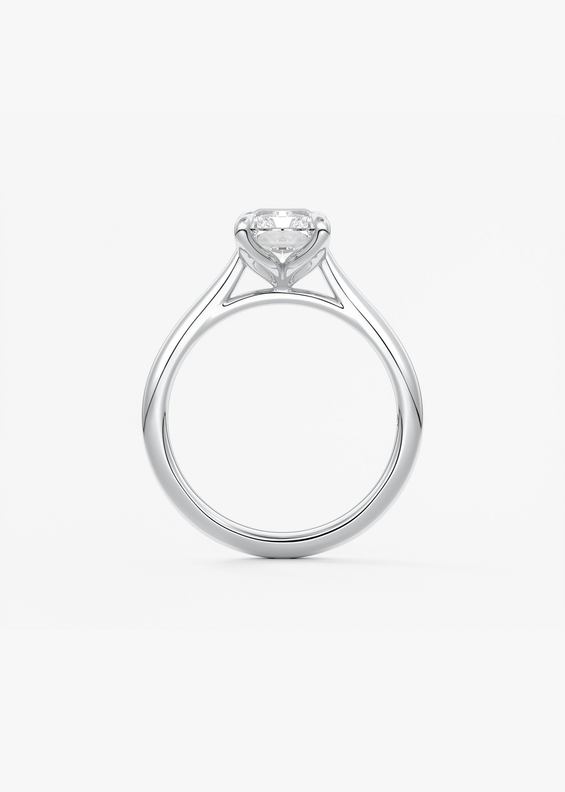 Oval Solitaire With Raised Basket Gallery Lab Grown Diamond Engagement Ring