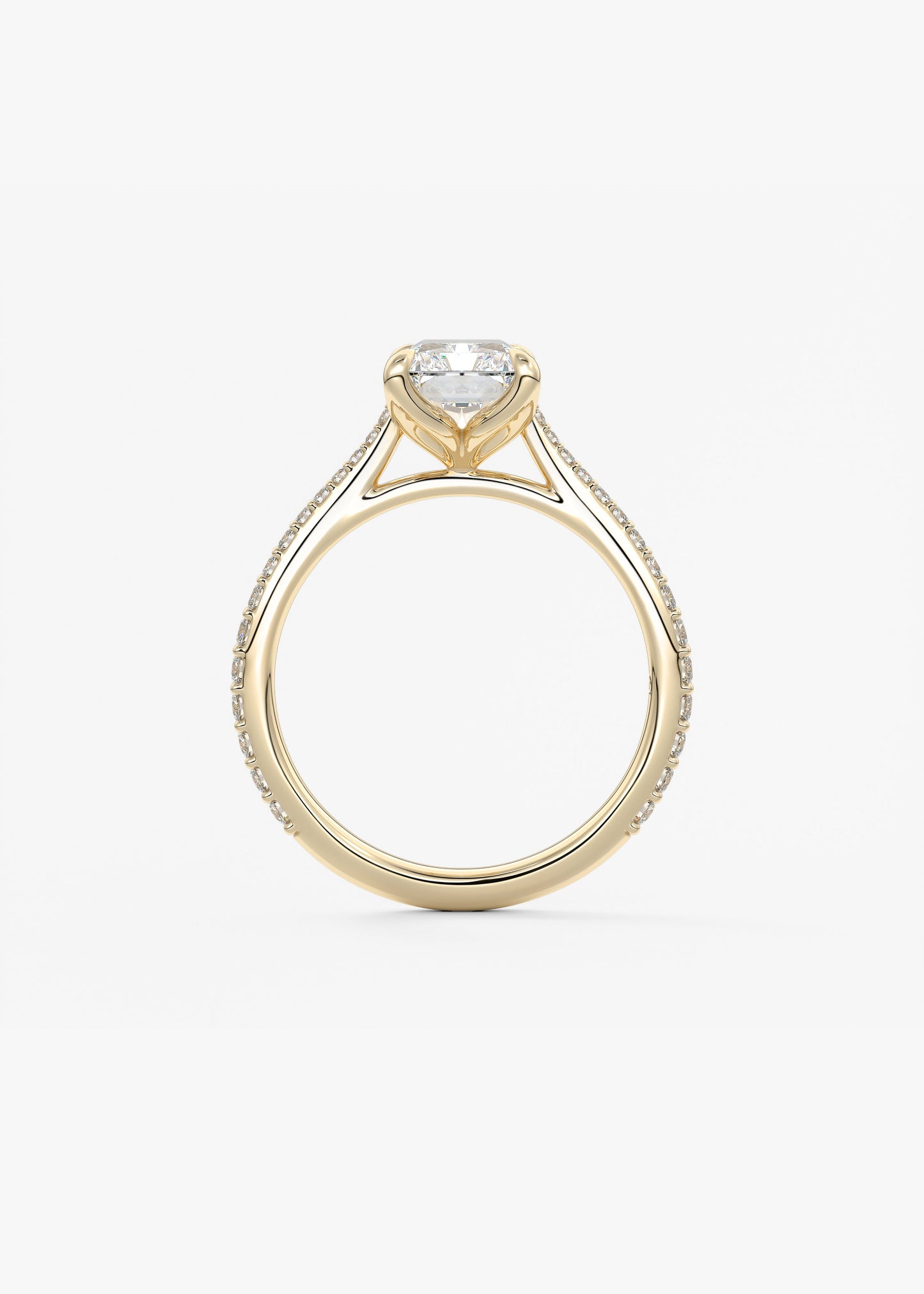 Oval Solitaire With Raised Basket Gallery Lab Grown Diamond Engagement Ring