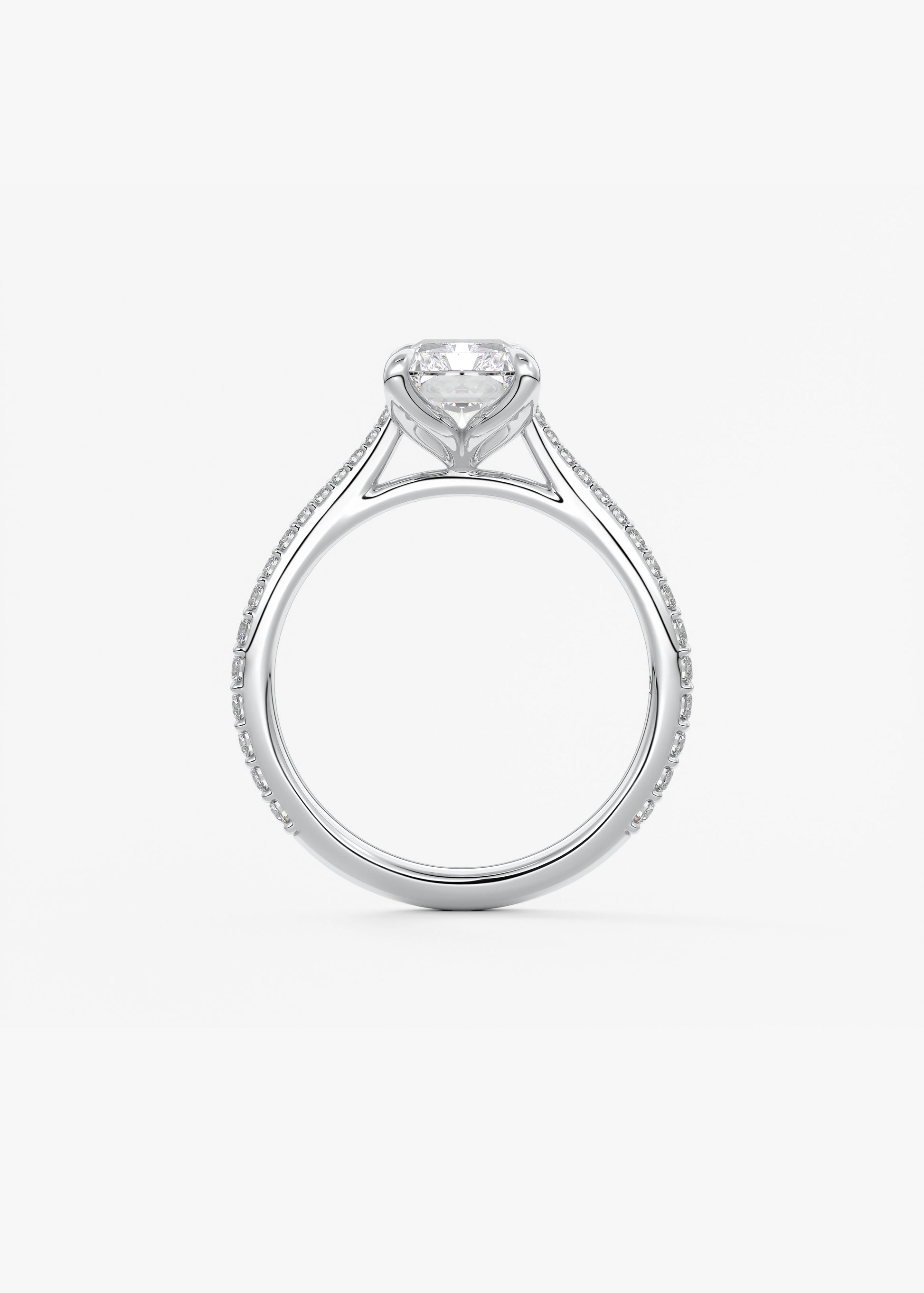 Oval Solitaire With Raised Basket Gallery Lab Grown Diamond Engagement Ring