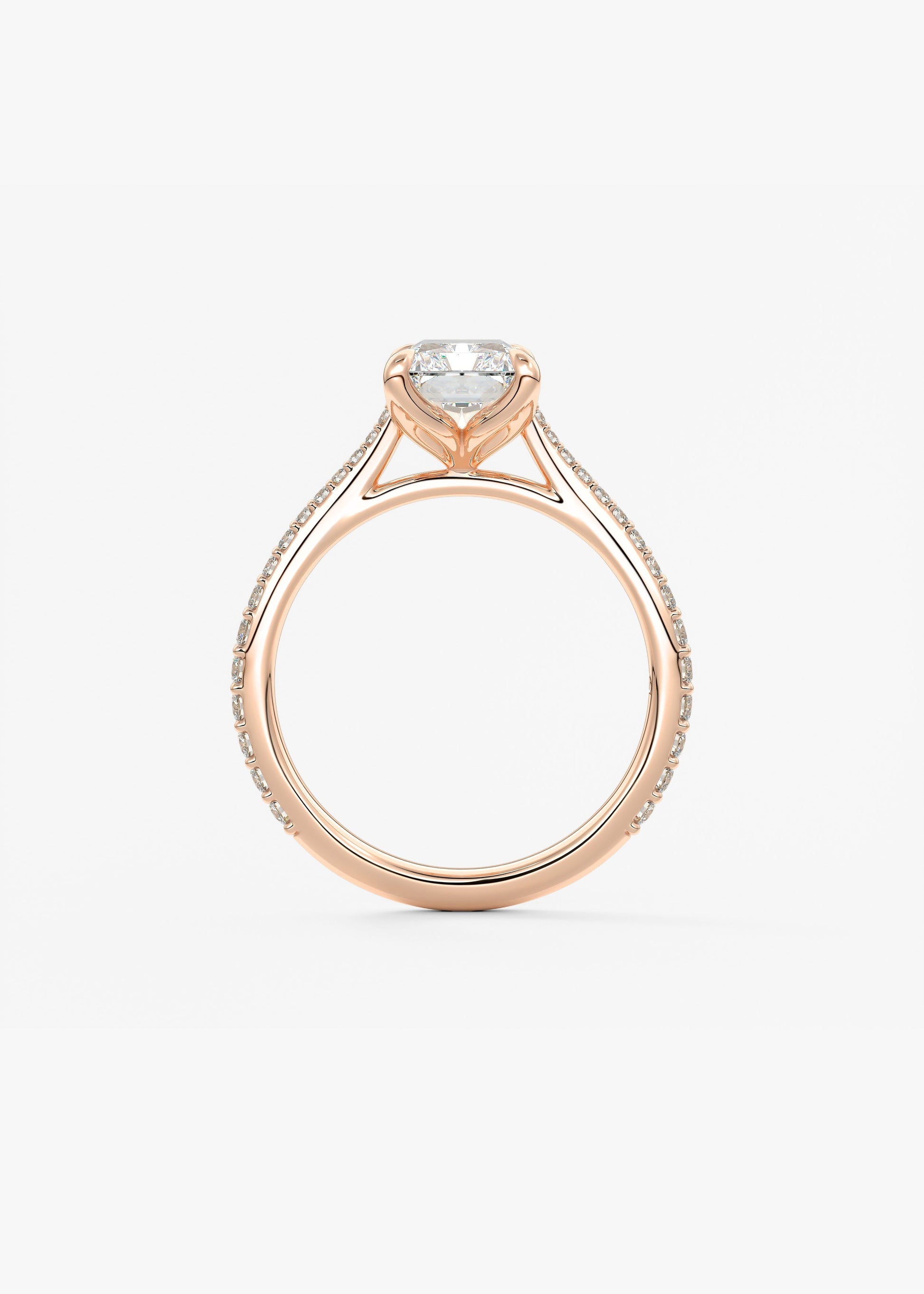 Oval Solitaire With Raised Basket Gallery Lab Grown Diamond Engagement Ring