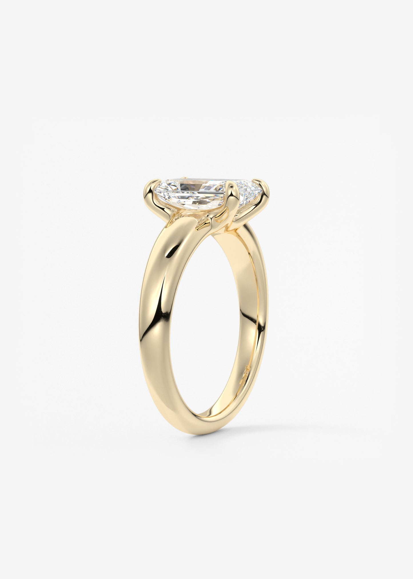 Oval Solitaire With Raised Basket Gallery Lab Grown Diamond Engagement Ring
