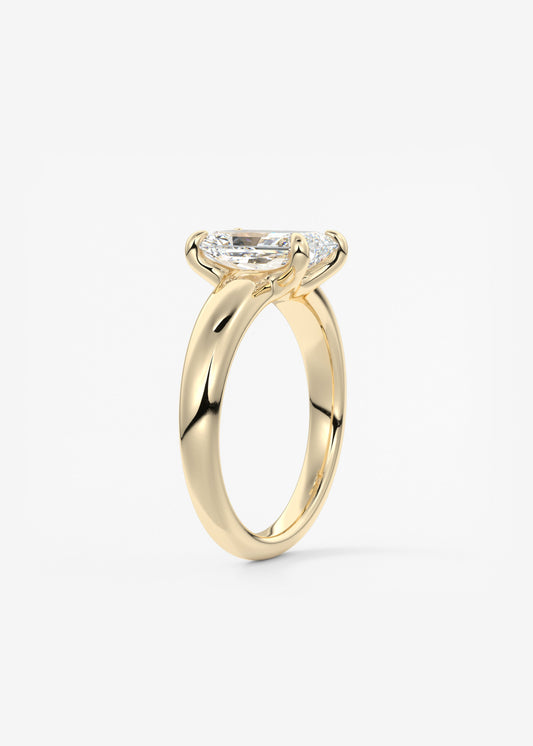 Oval Solitaire With Raised Basket Gallery Lab Grown Diamond Engagement Ring