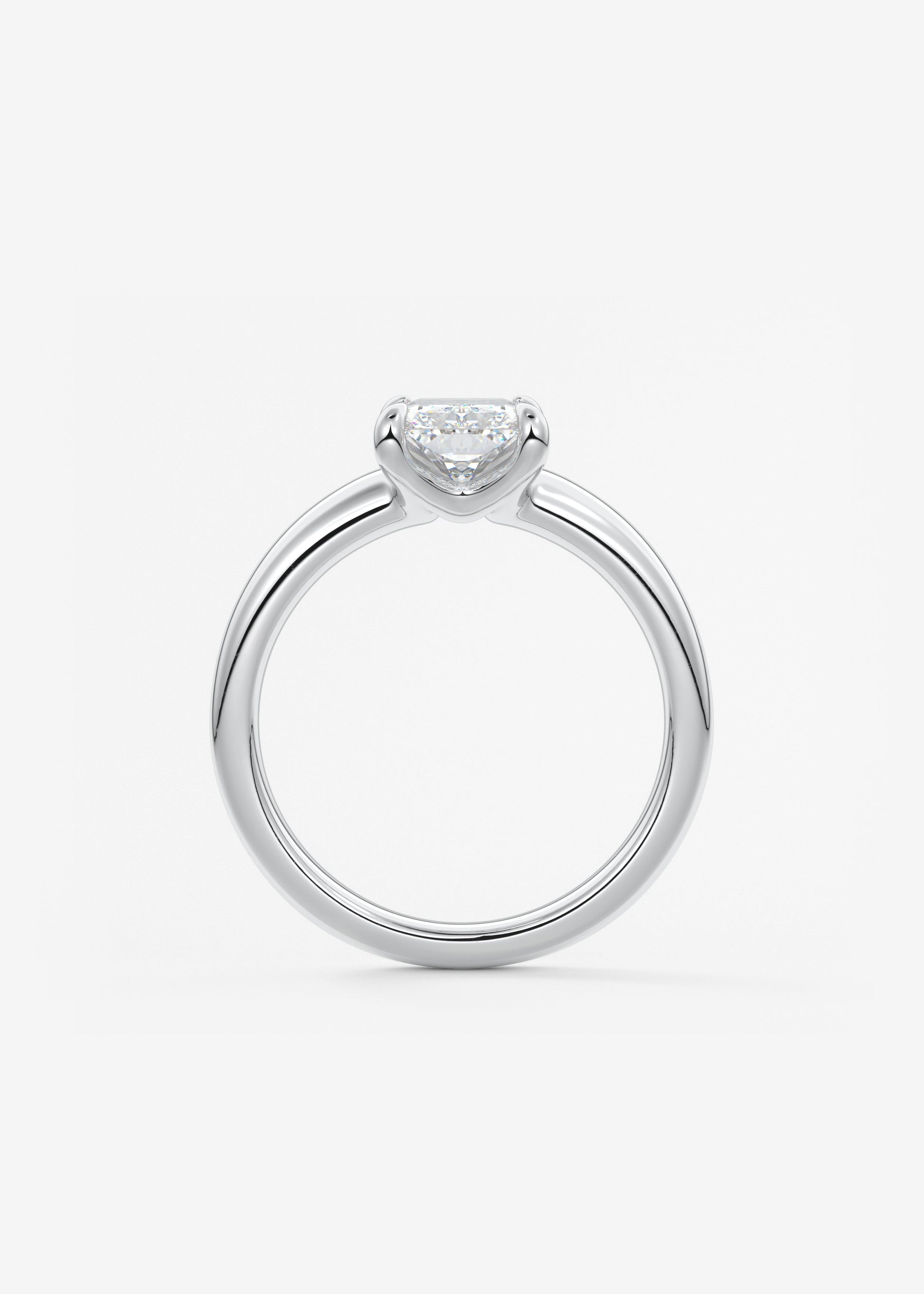 Oval Solitaire With Raised Basket Gallery Lab Grown Diamond Engagement Ring