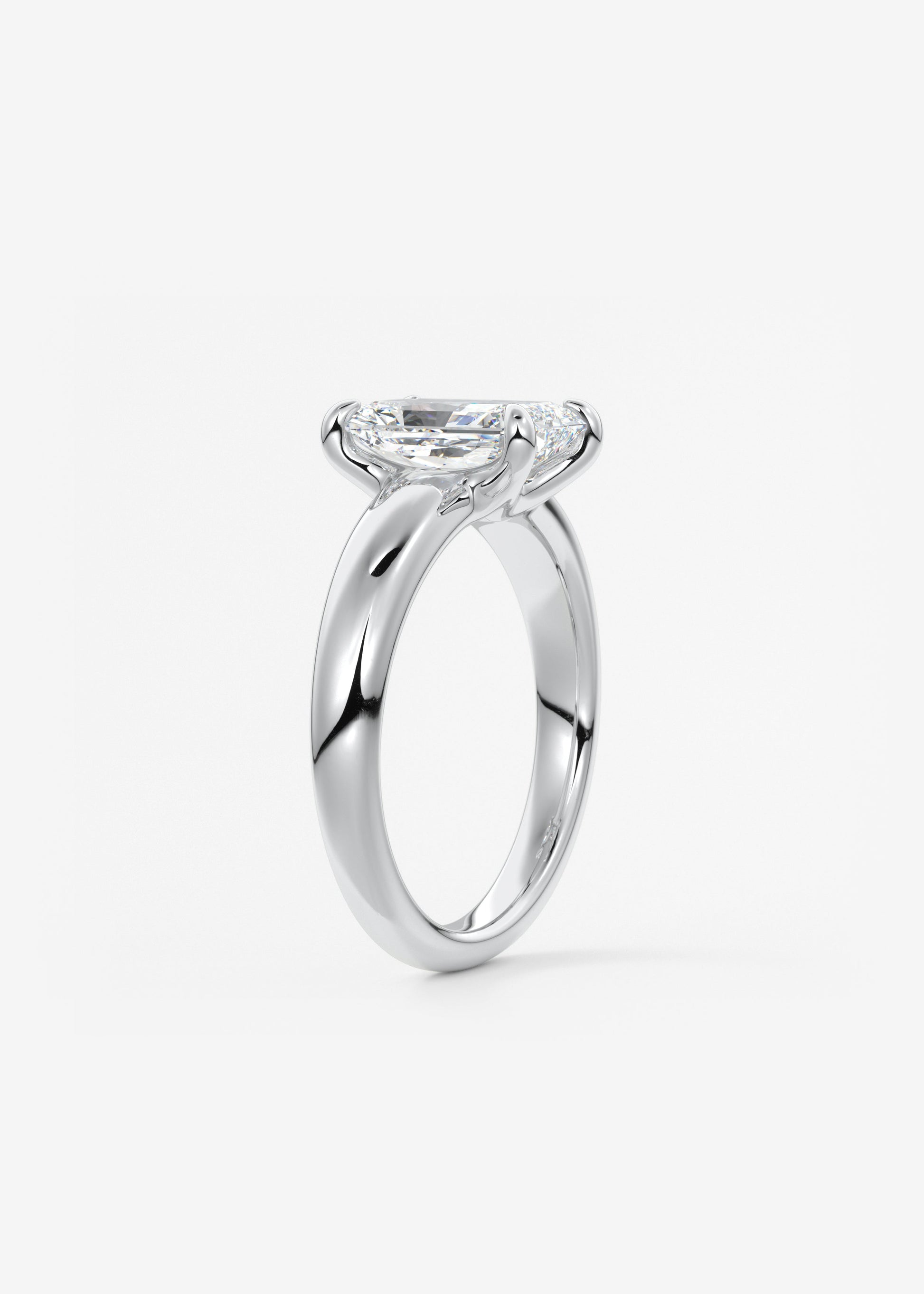 Oval Solitaire With Raised Basket Gallery Lab Grown Diamond Engagement Ring