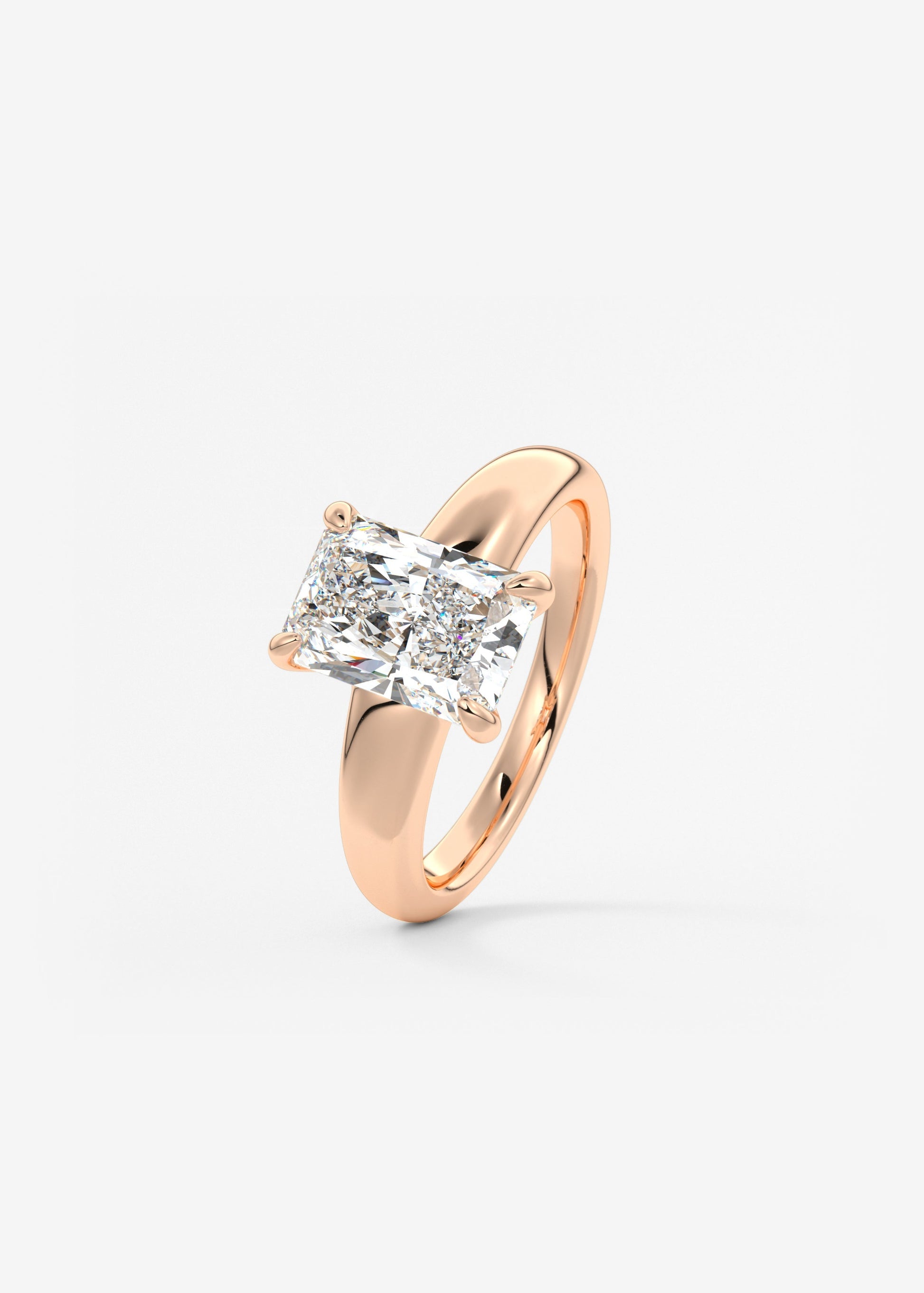 Oval Solitaire With Raised Basket Gallery Lab Grown Diamond Engagement Ring