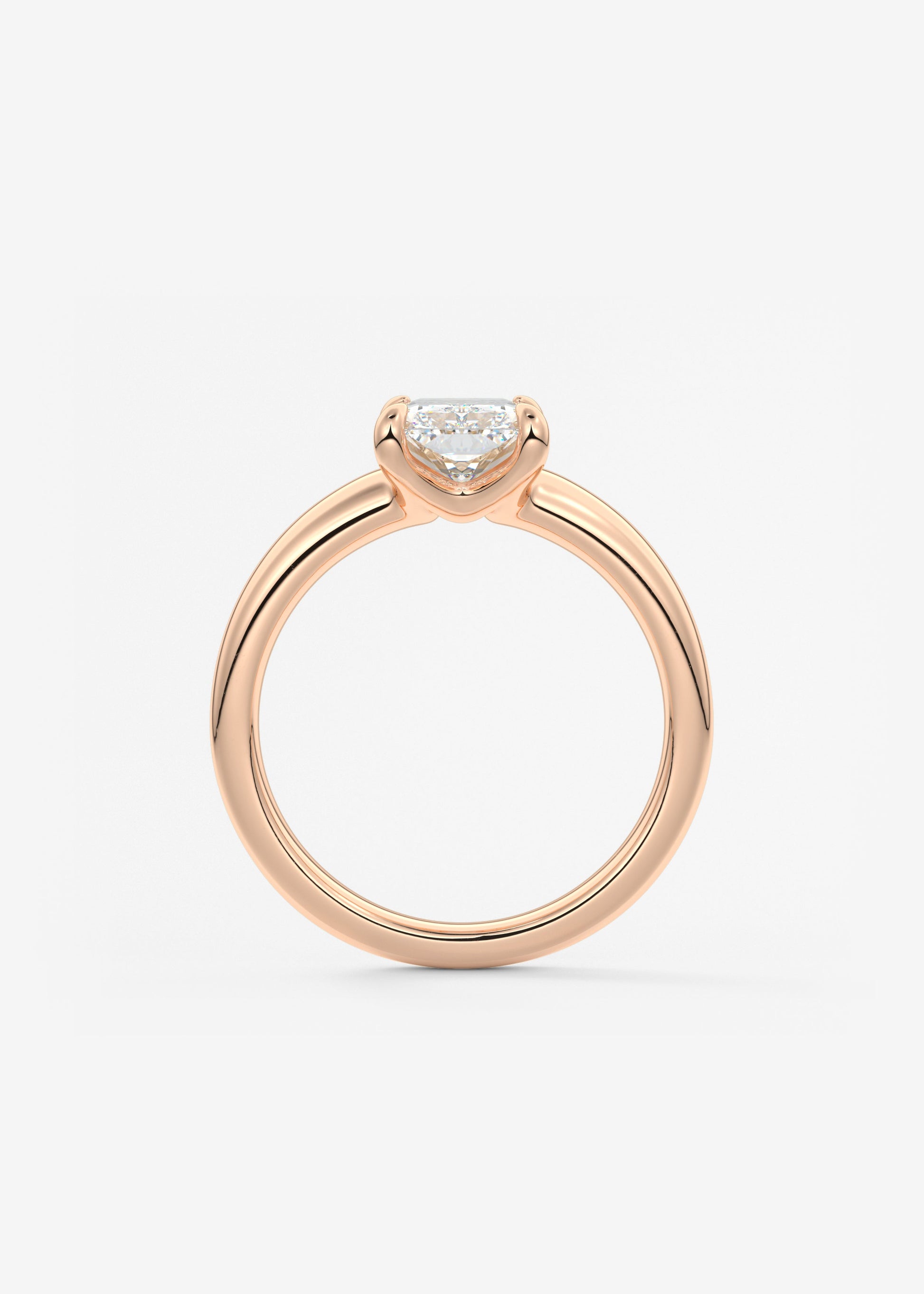 Oval Solitaire With Raised Basket Gallery Lab Grown Diamond Engagement Ring
