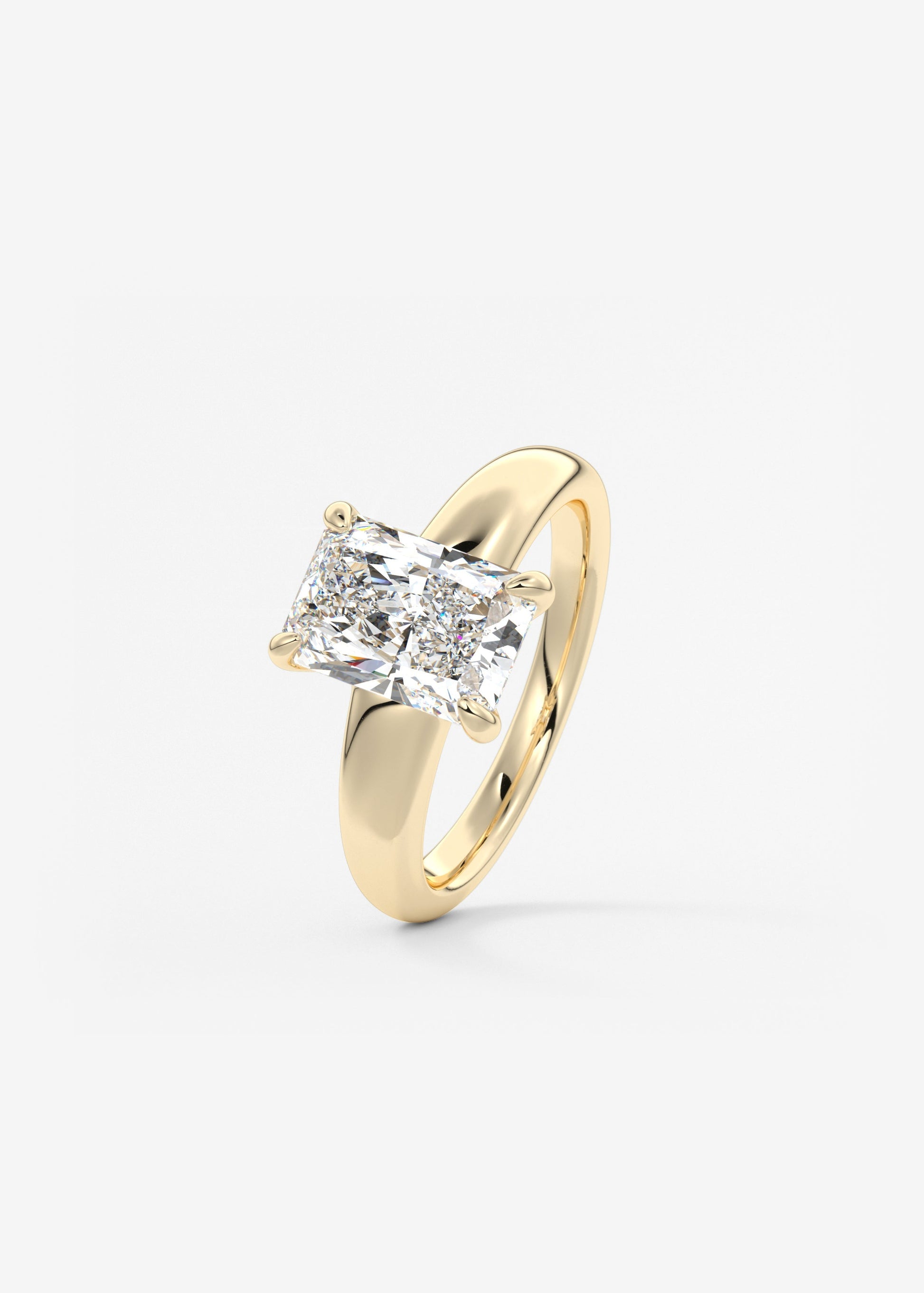 Oval Solitaire With Raised Basket Gallery Lab Grown Diamond Engagement Ring