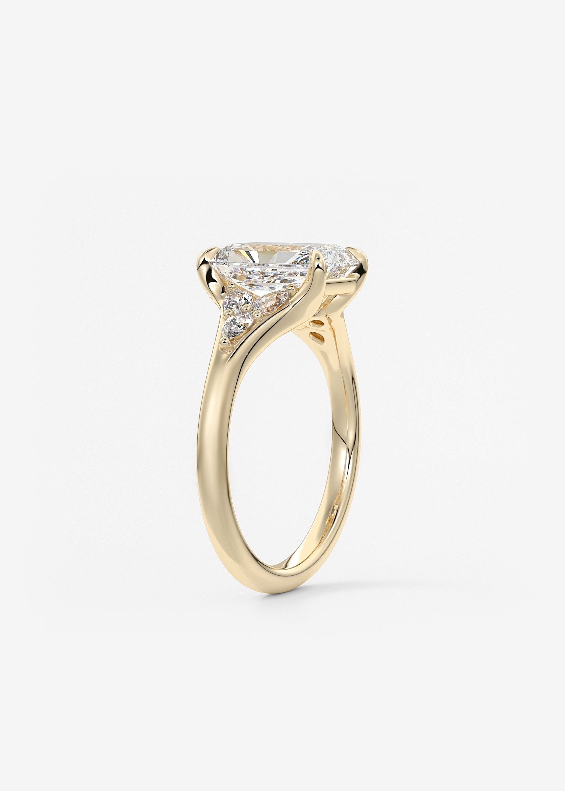 Oval Solitaire With Raised Basket Gallery Lab Grown Diamond Engagement Ring