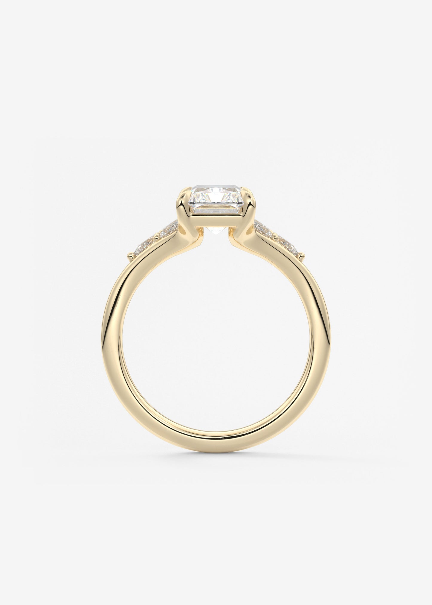 Oval Solitaire With Raised Basket Gallery Lab Grown Diamond Engagement Ring