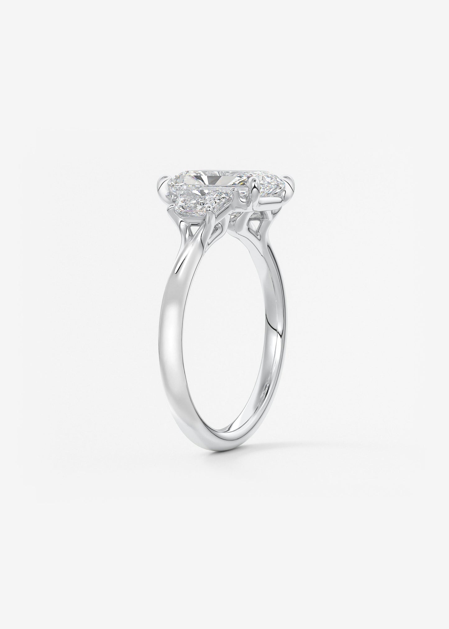 Oval Solitaire With Raised Basket Gallery Lab Grown Diamond Engagement Ring