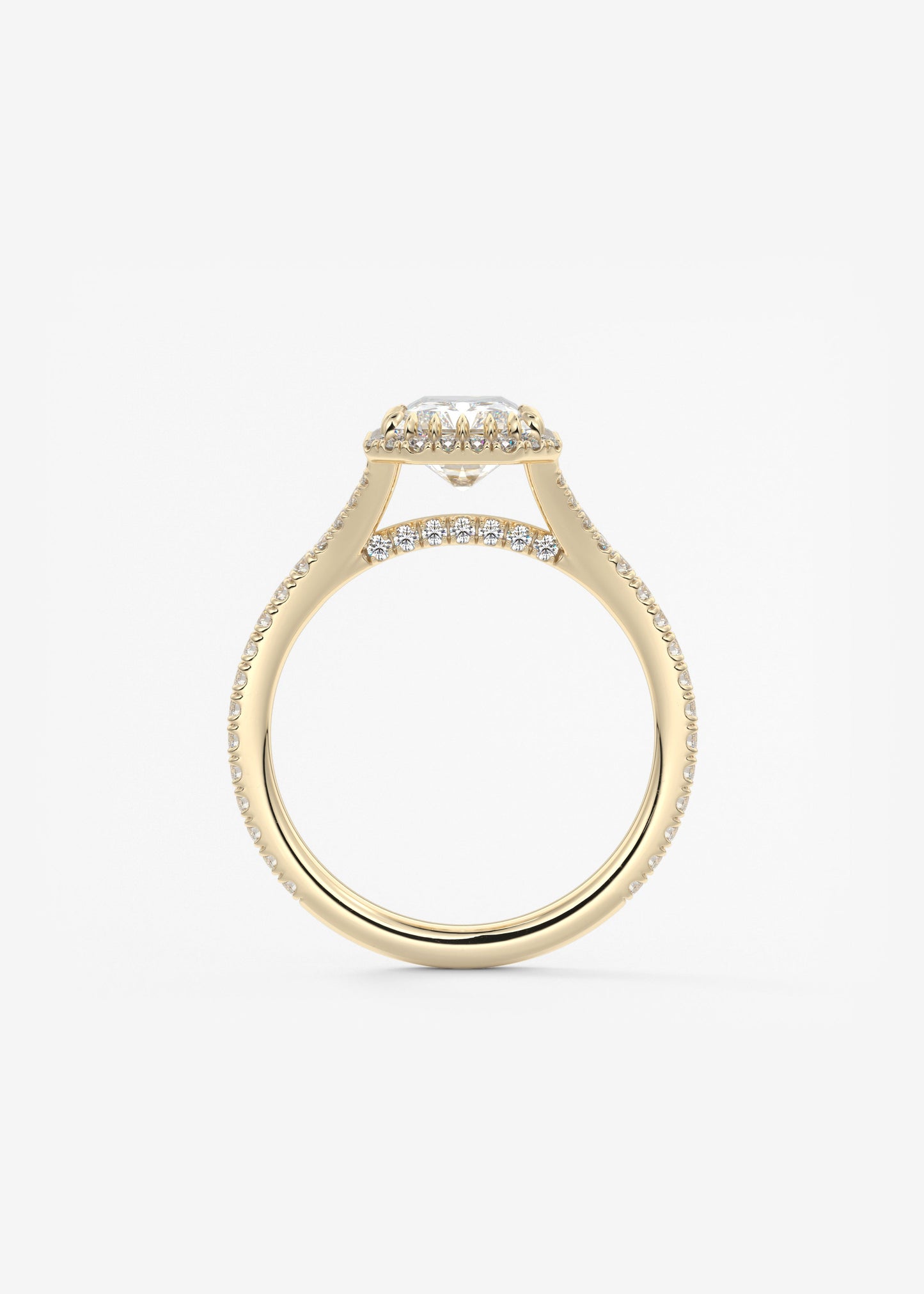Oval Solitaire With Raised Basket Gallery Lab Grown Diamond Engagement Ring