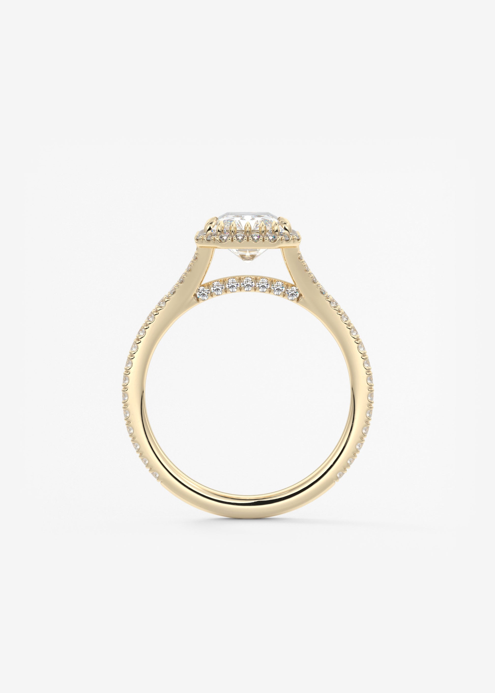 Oval Solitaire With Raised Basket Gallery Lab Grown Diamond Engagement Ring