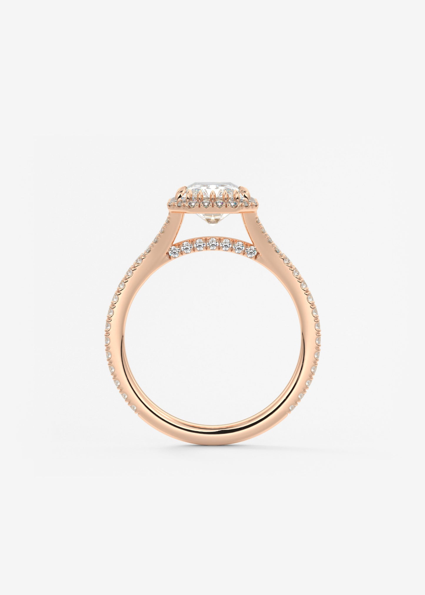 Oval Solitaire With Raised Basket Gallery Lab Grown Diamond Engagement Ring