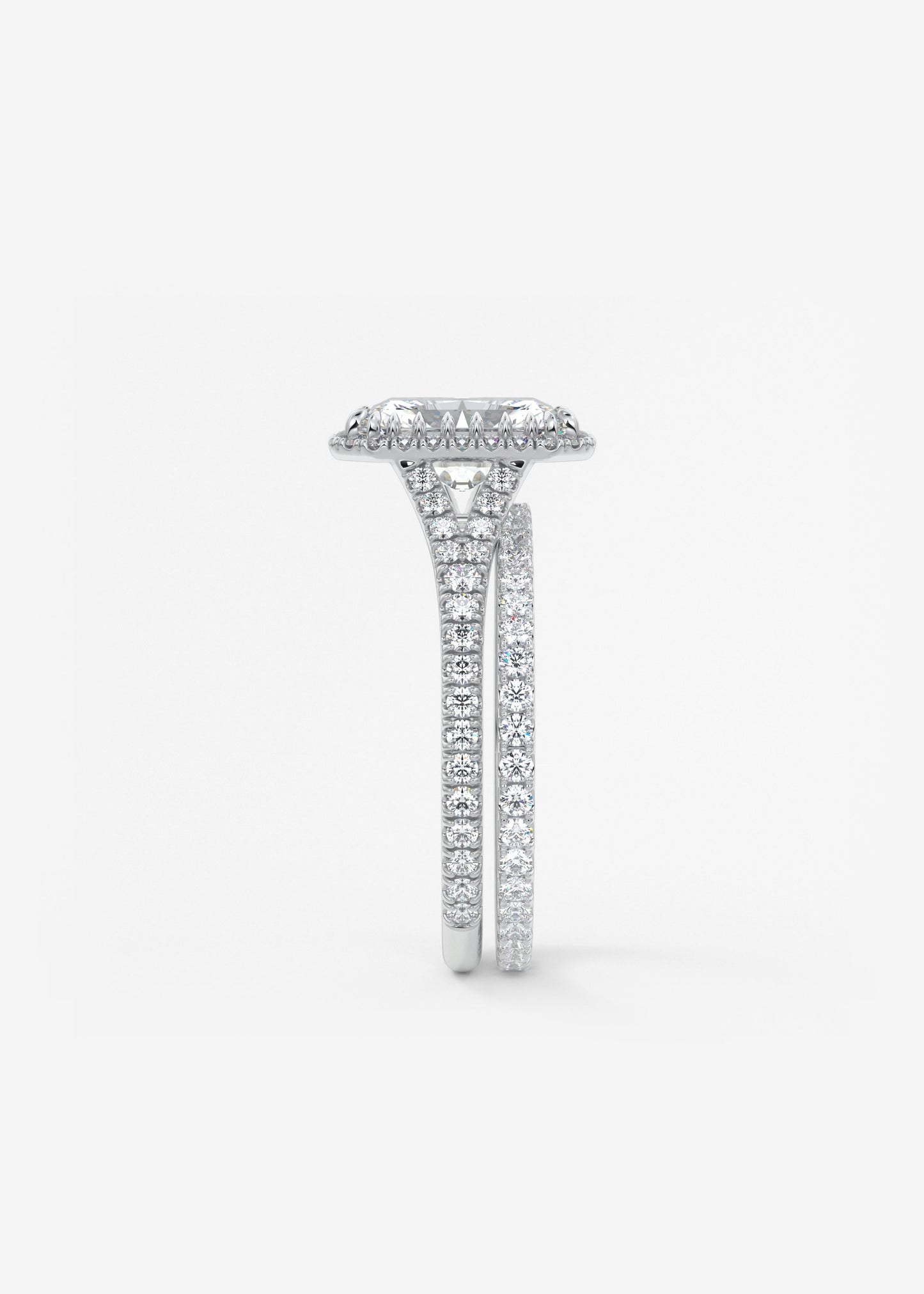 Oval Solitaire With Raised Basket Gallery Lab Grown Diamond Engagement Ring