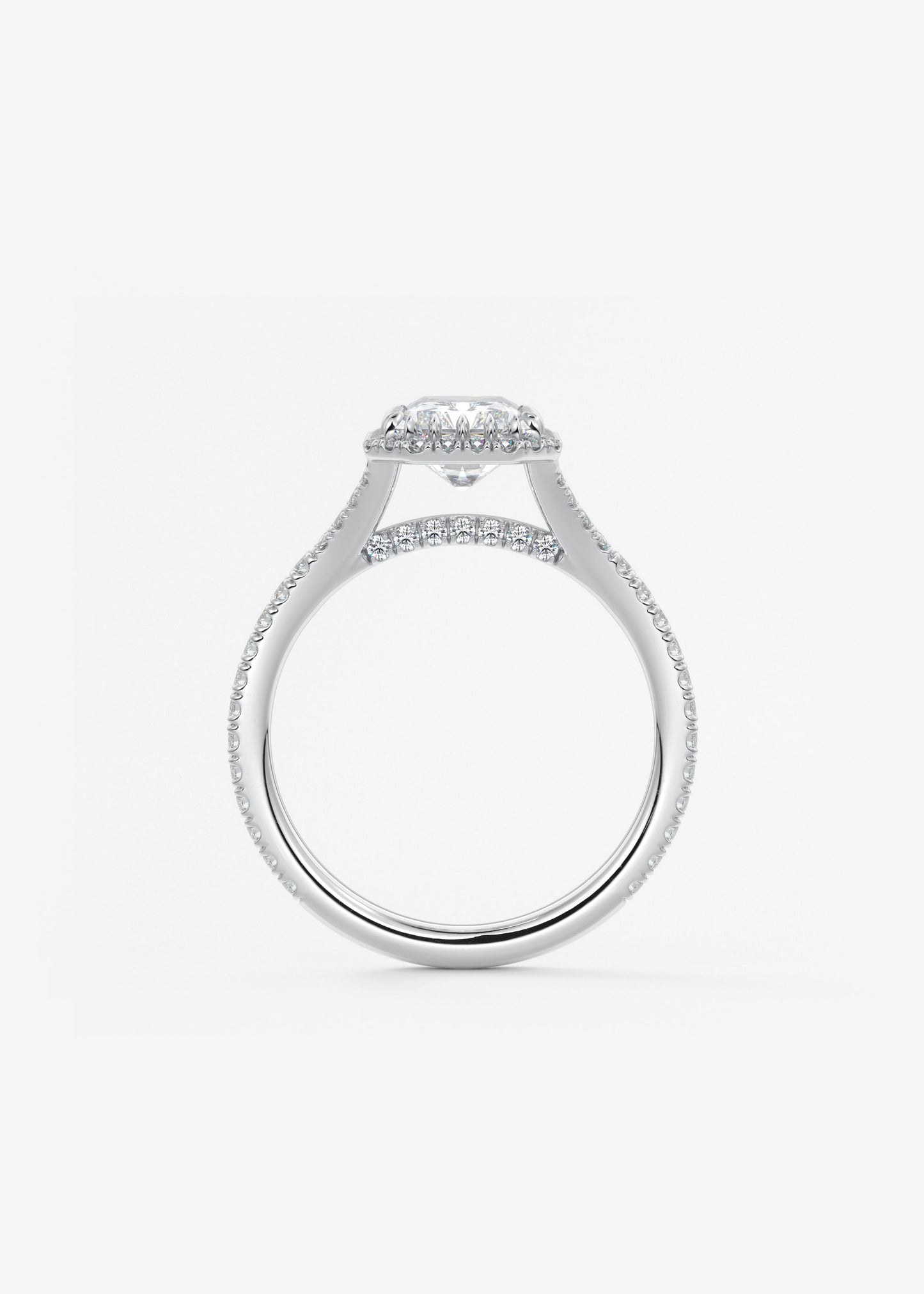 Oval Solitaire With Raised Basket Gallery Lab Grown Diamond Engagement Ring