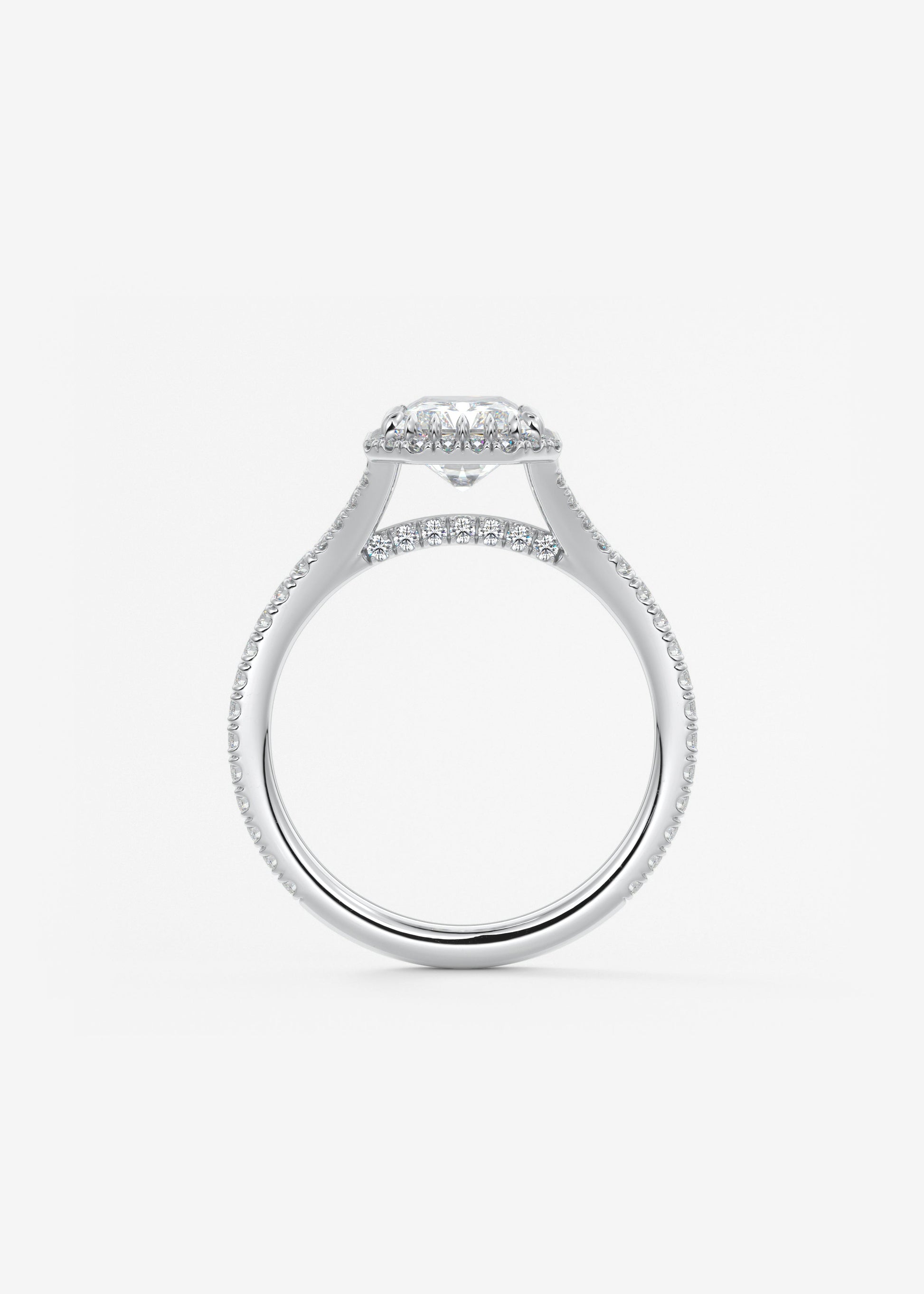Oval Solitaire With Raised Basket Gallery Lab Grown Diamond Engagement Ring