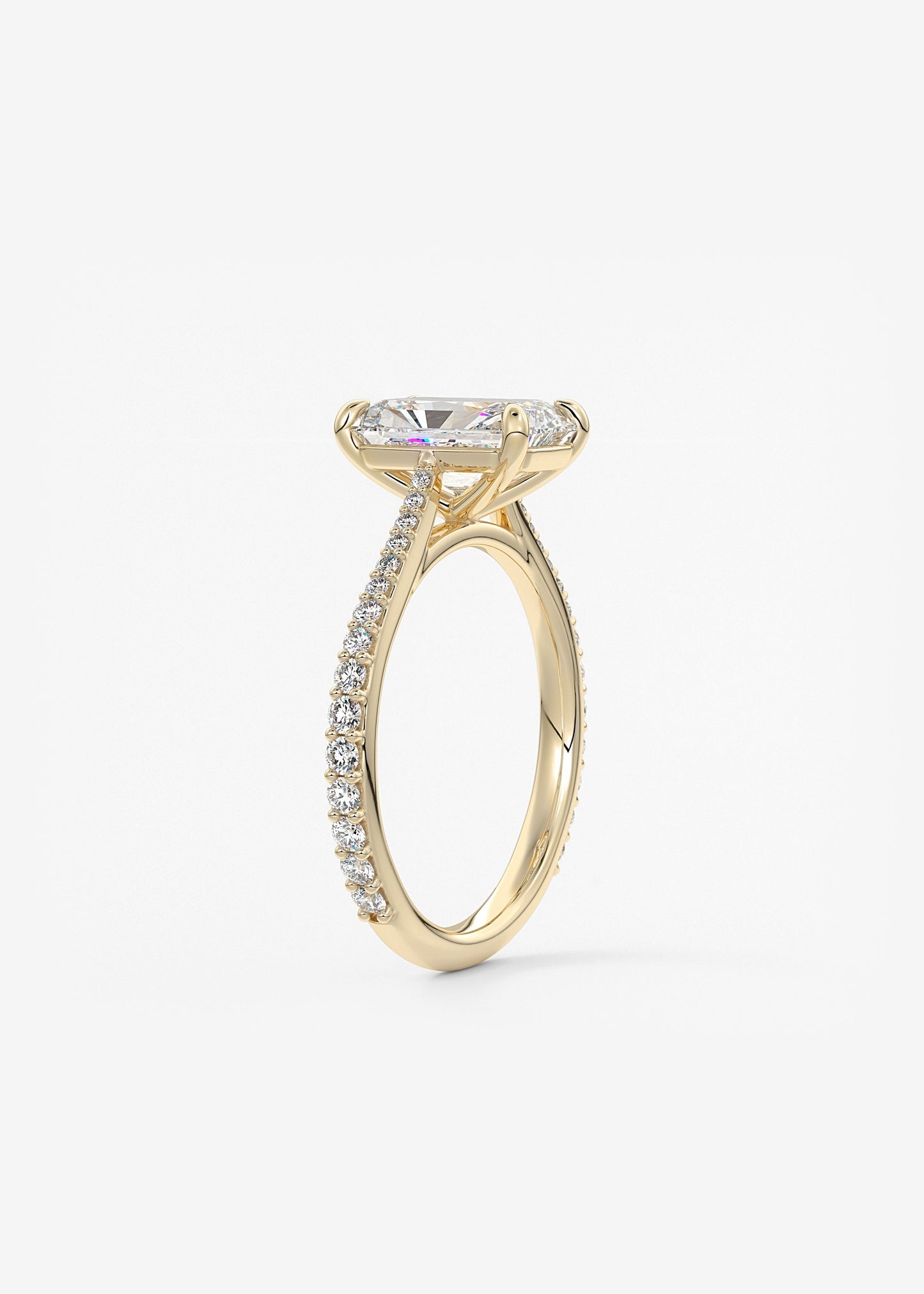 Oval Solitaire With Raised Basket Gallery Lab Grown Diamond Engagement Ring