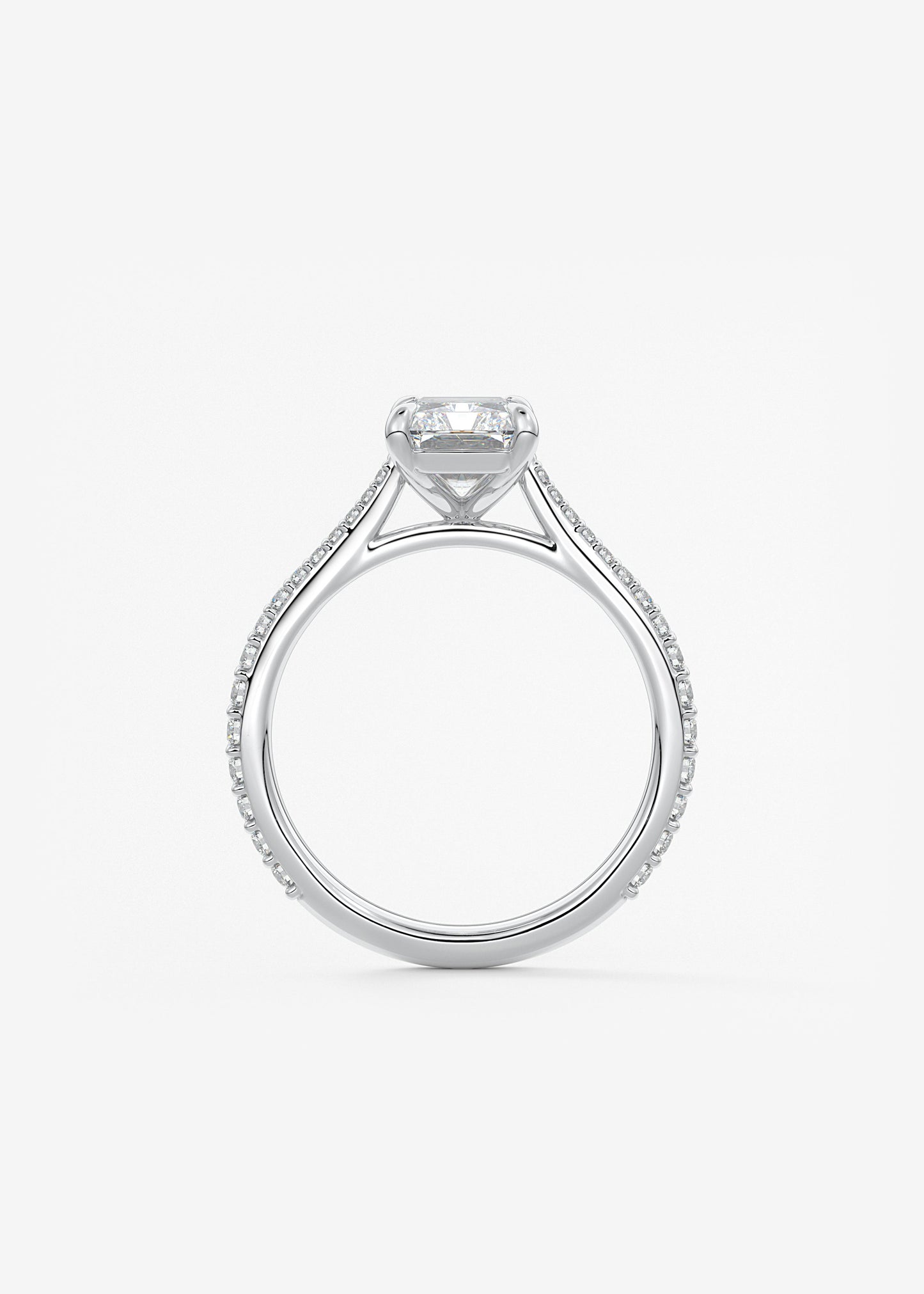 Oval Solitaire With Raised Basket Gallery Lab Grown Diamond Engagement Ring