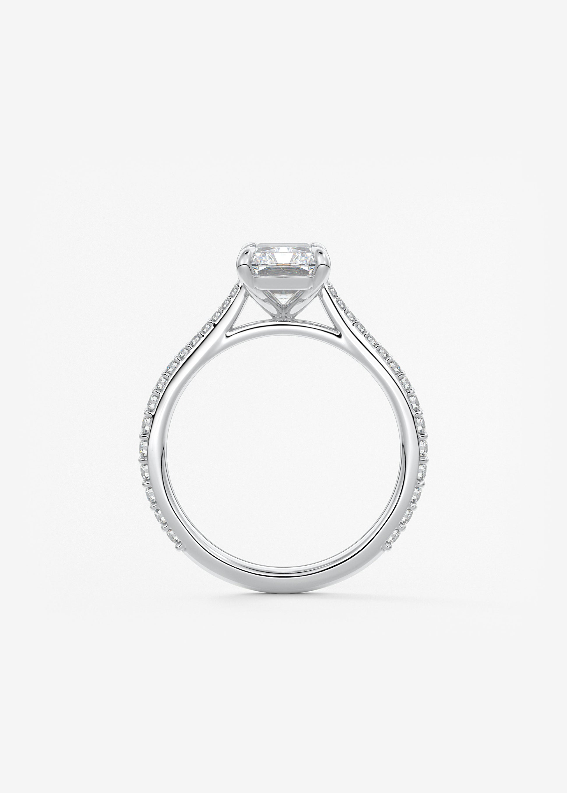 Oval Solitaire With Raised Basket Gallery Lab Grown Diamond Engagement Ring