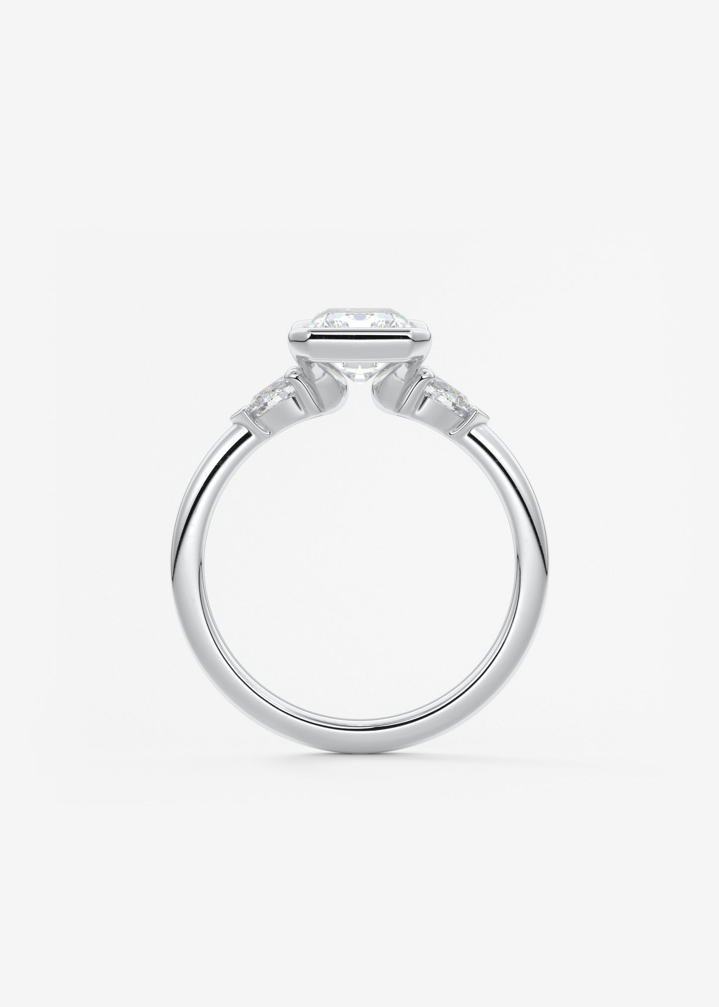 Oval Solitaire With Raised Basket Gallery Lab Grown Diamond Engagement Ring