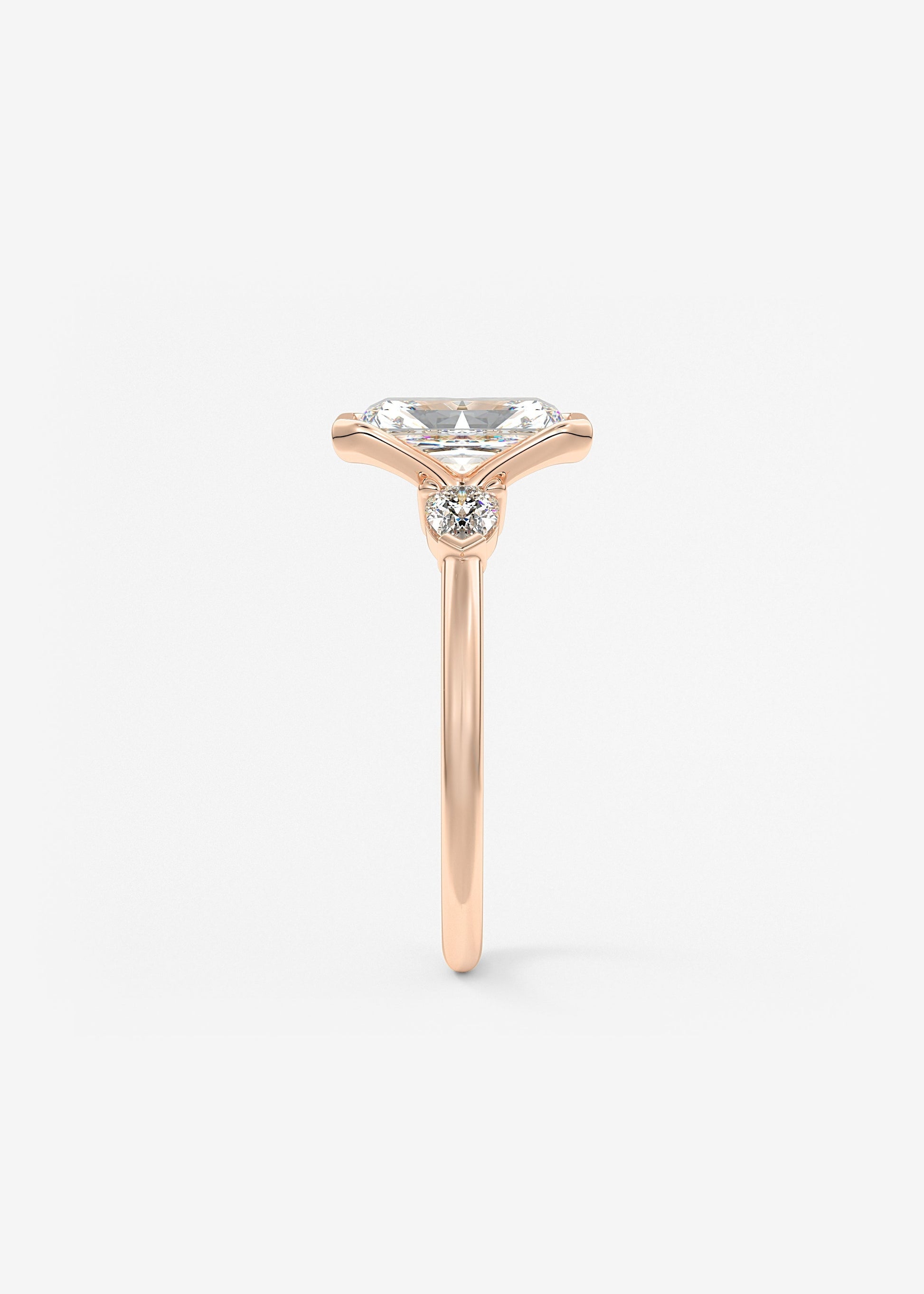 Oval Solitaire With Raised Basket Gallery Lab Grown Diamond Engagement Ring