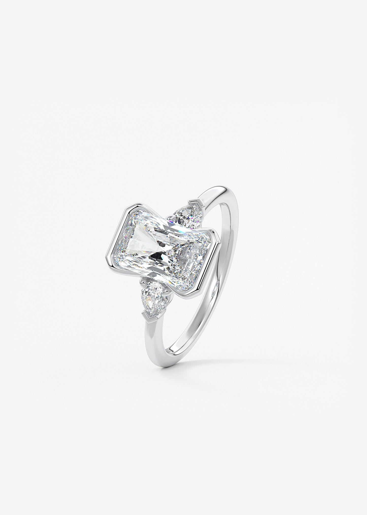 Oval Solitaire With Raised Basket Gallery Lab Grown Diamond Engagement Ring