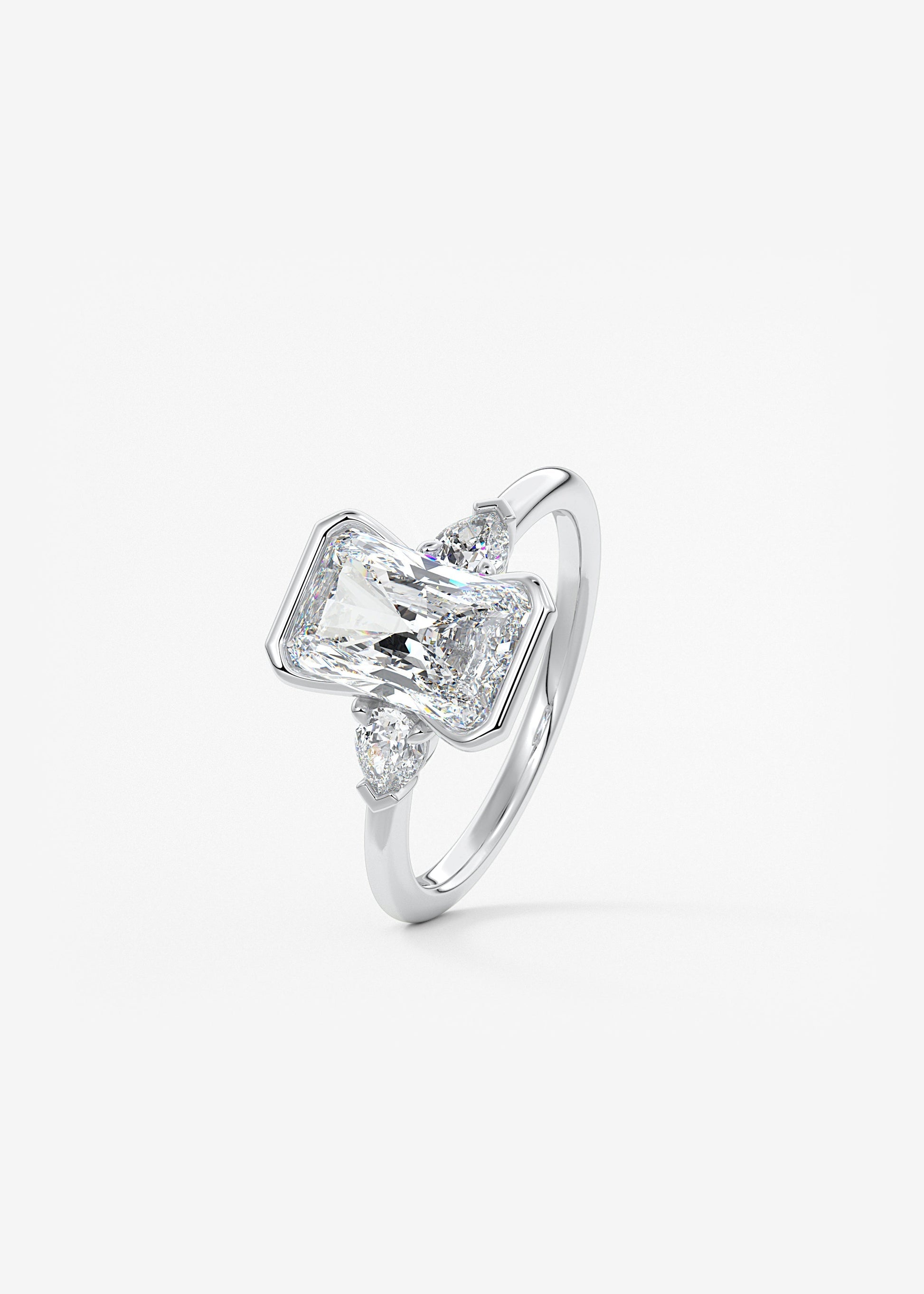 Oval Solitaire With Raised Basket Gallery Lab Grown Diamond Engagement Ring