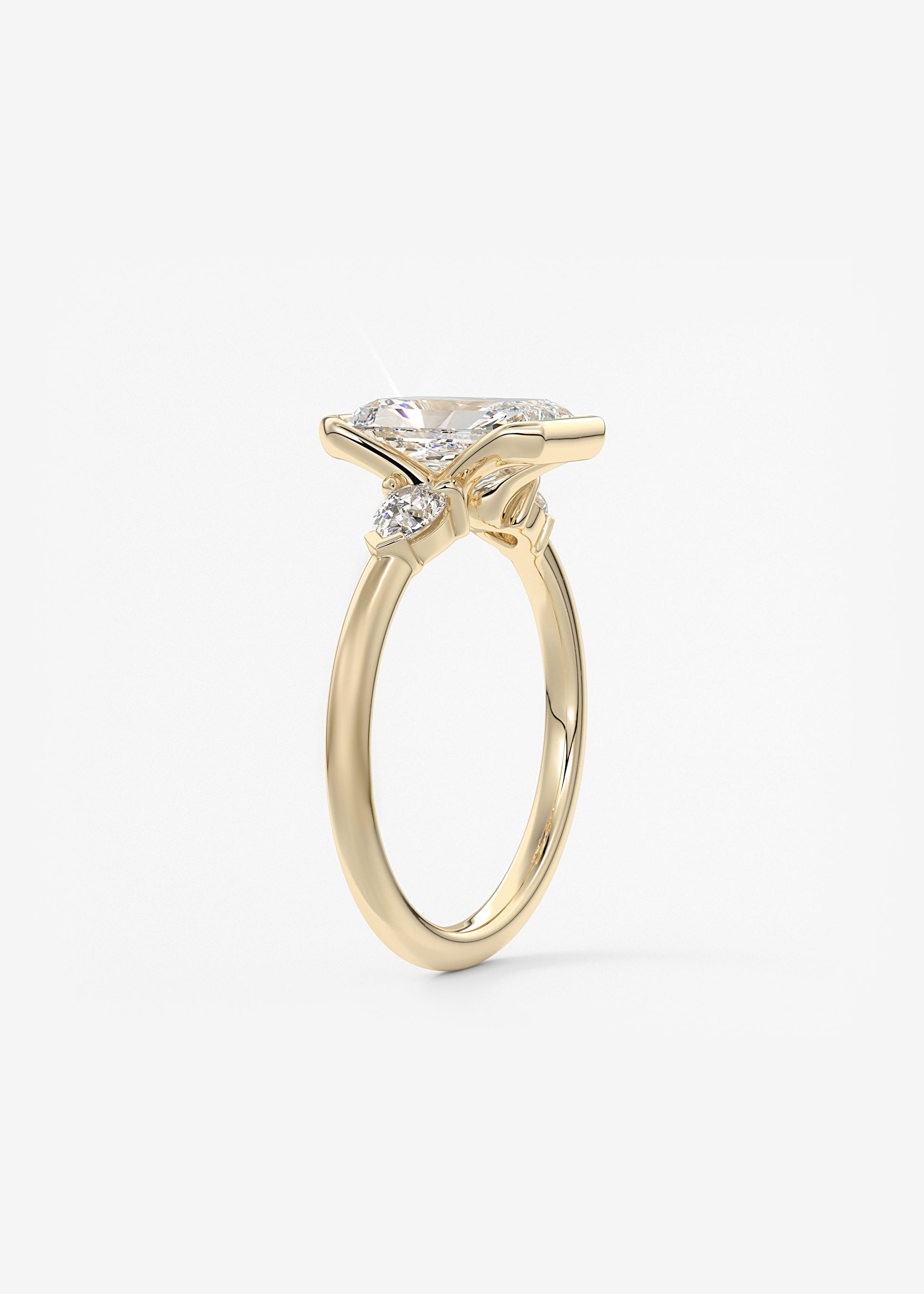 Oval Solitaire With Raised Basket Gallery Lab Grown Diamond Engagement Ring