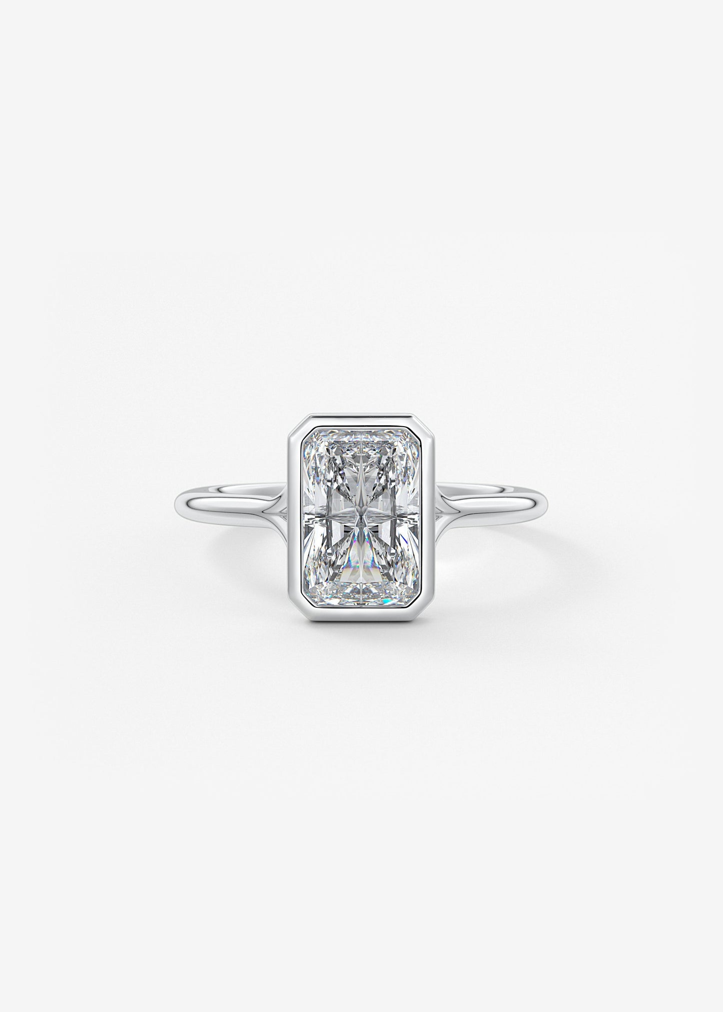 Oval Solitaire With Raised Basket Gallery Lab Grown Diamond Engagement Ring