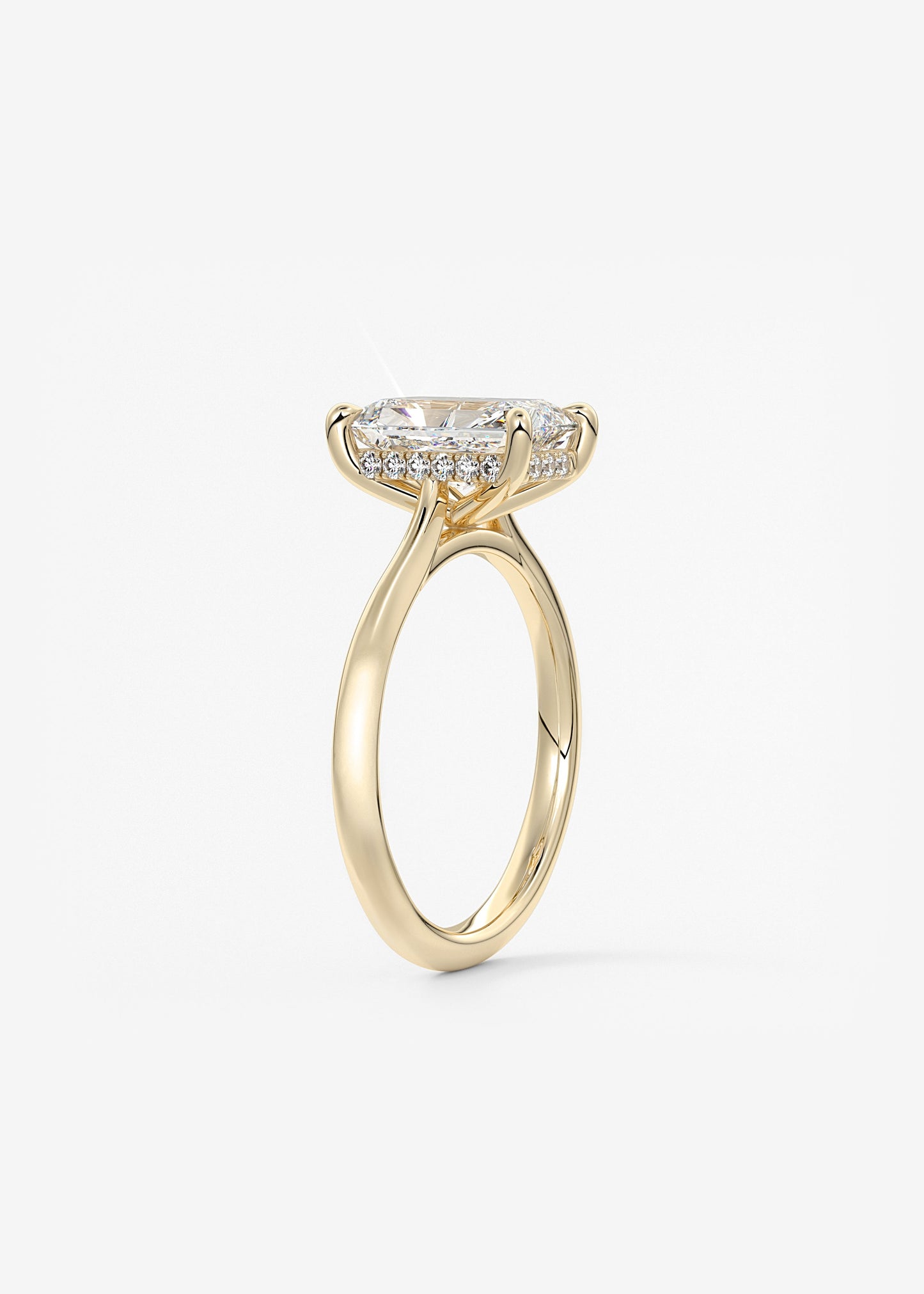 Oval Solitaire With Raised Basket Gallery Lab Grown Diamond Engagement Ring