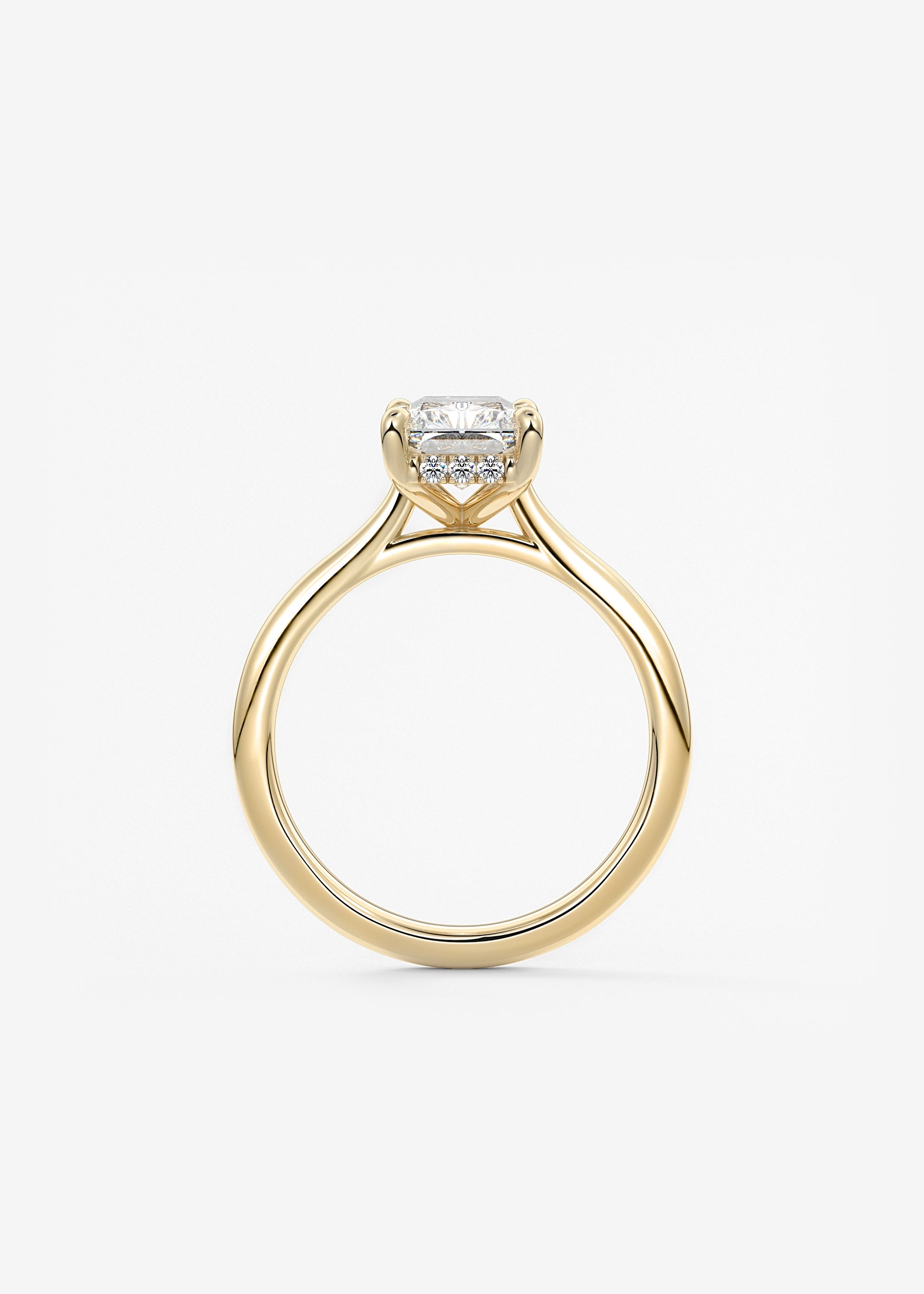 Oval Solitaire With Raised Basket Gallery Lab Grown Diamond Engagement Ring