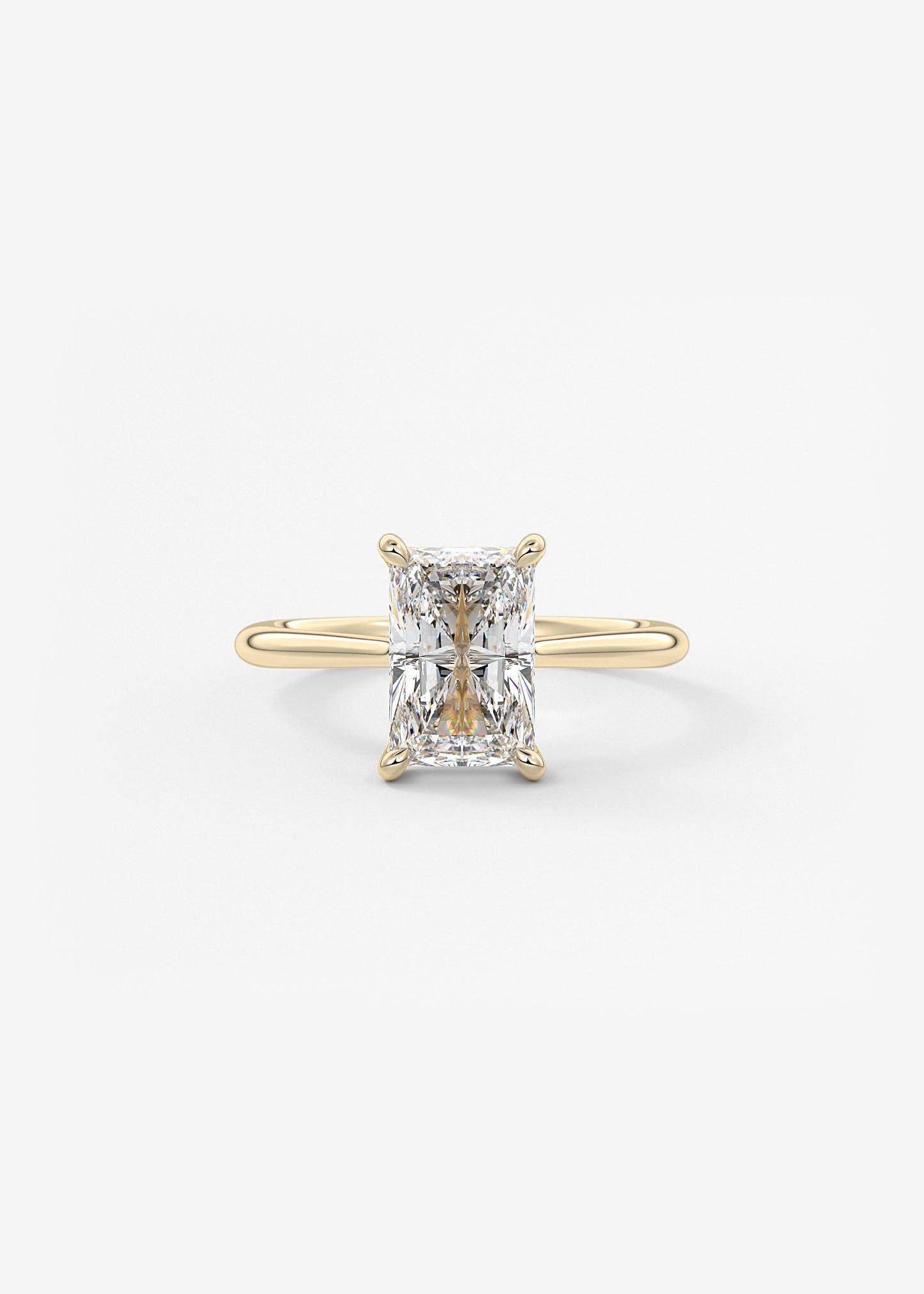 Oval Solitaire With Raised Basket Gallery Lab Grown Diamond Engagement Ring