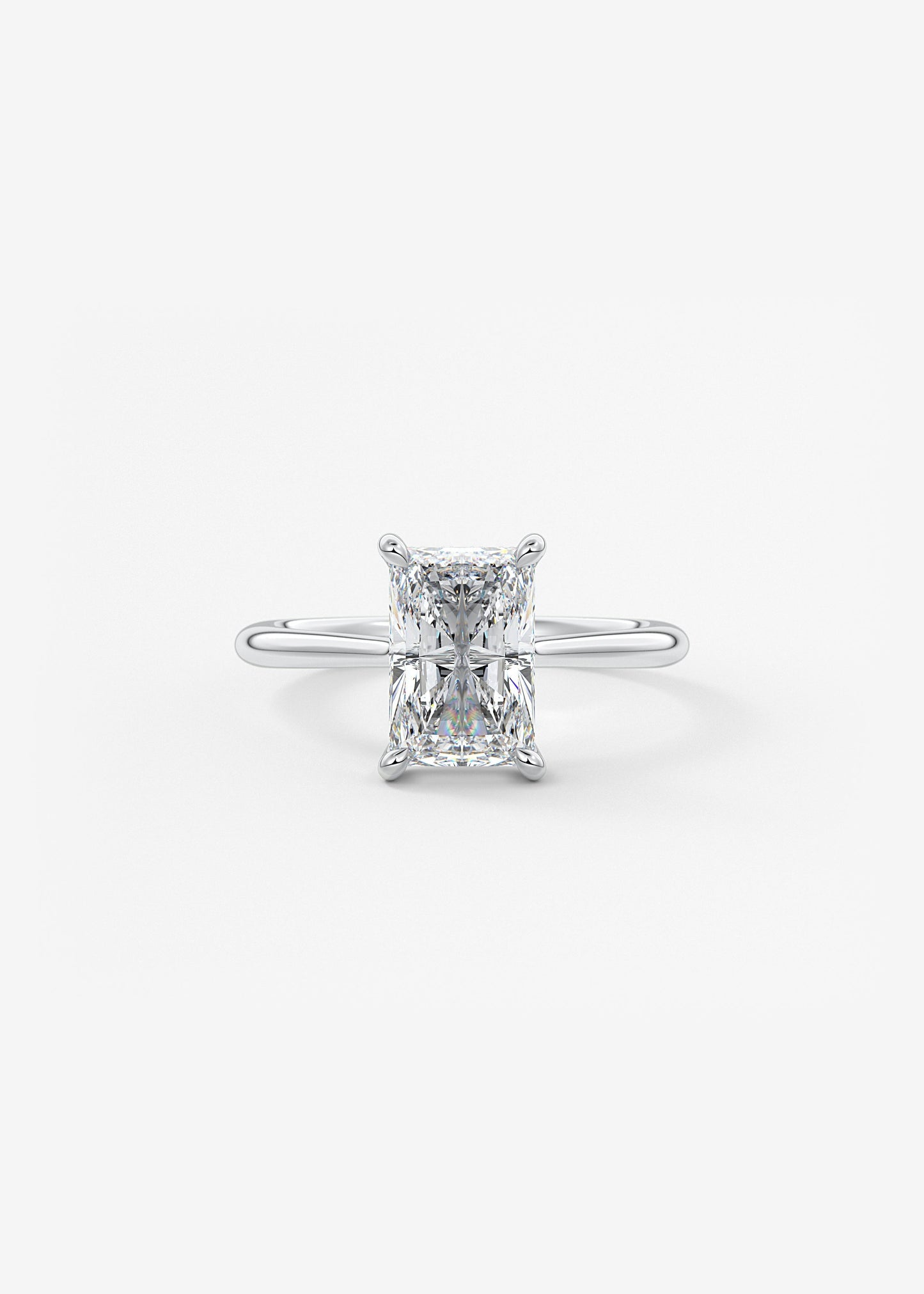 Oval Solitaire With Raised Basket Gallery Lab Grown Diamond Engagement Ring