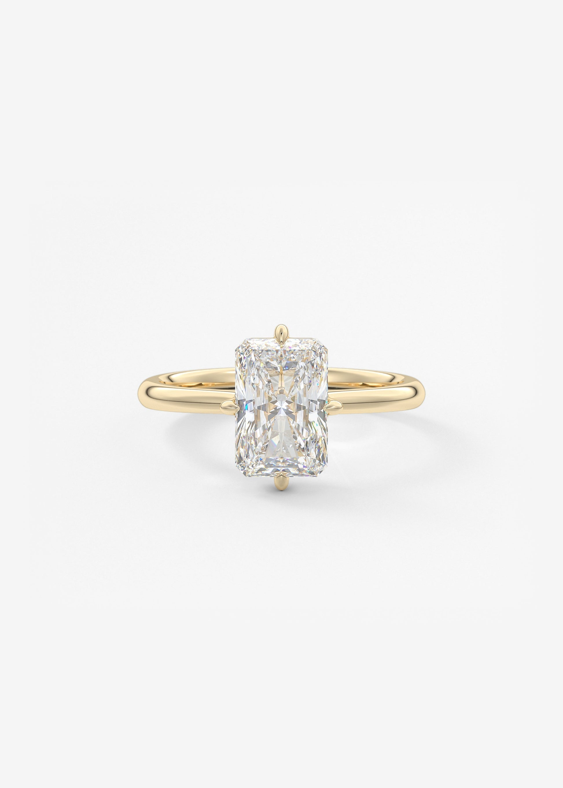 Oval Solitaire With Raised Basket Gallery Lab Grown Diamond Engagement Ring